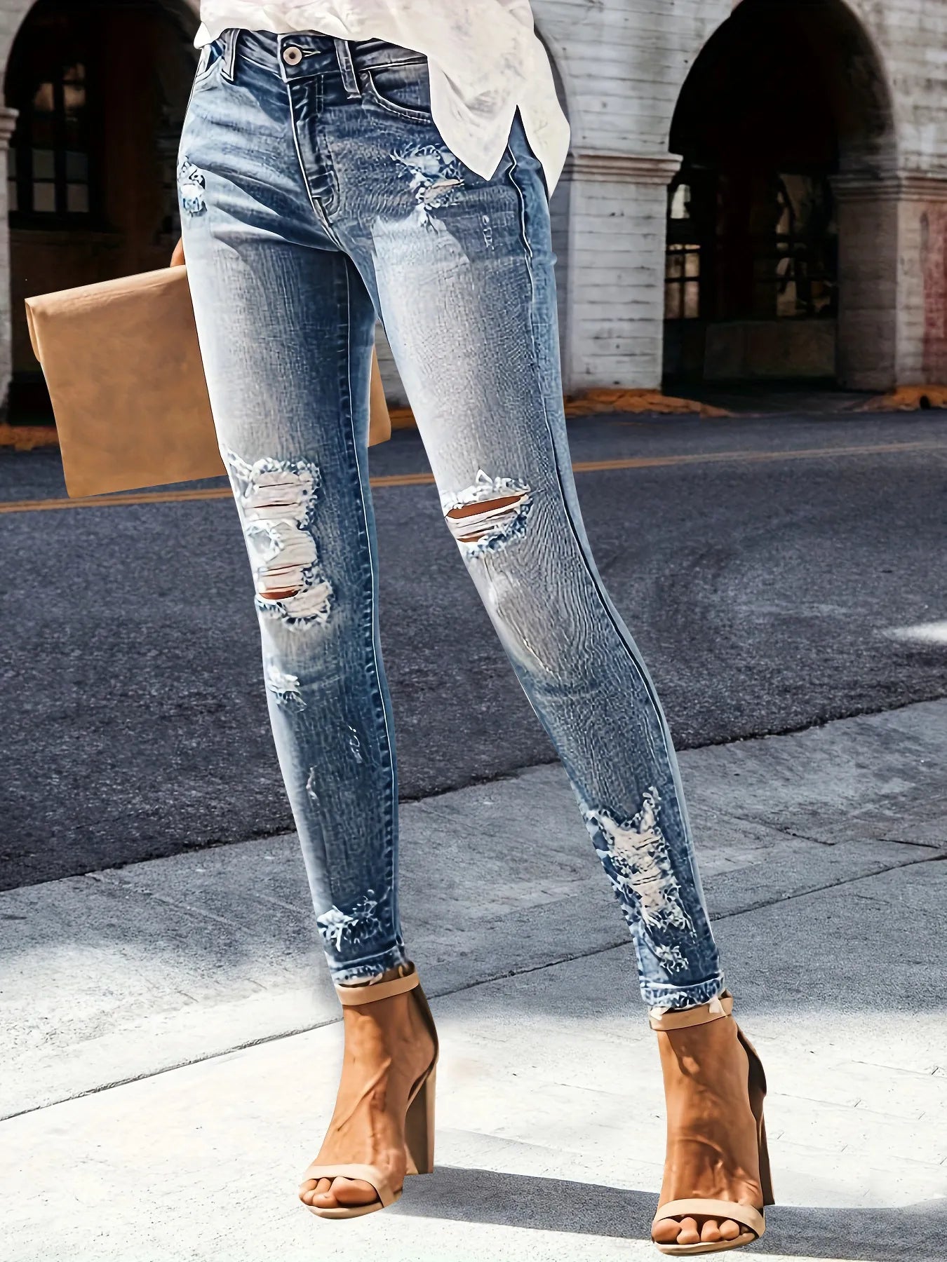 Distressed Skinny Jeans - R - DRESS