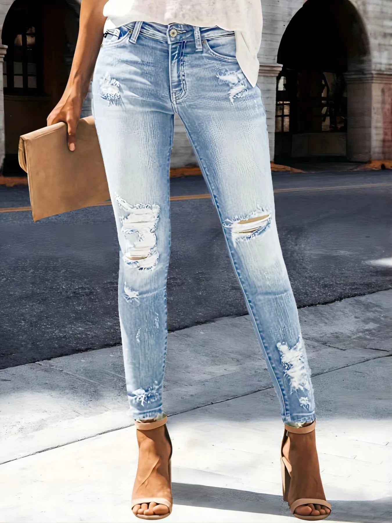 Distressed Skinny Jeans - R - DRESS