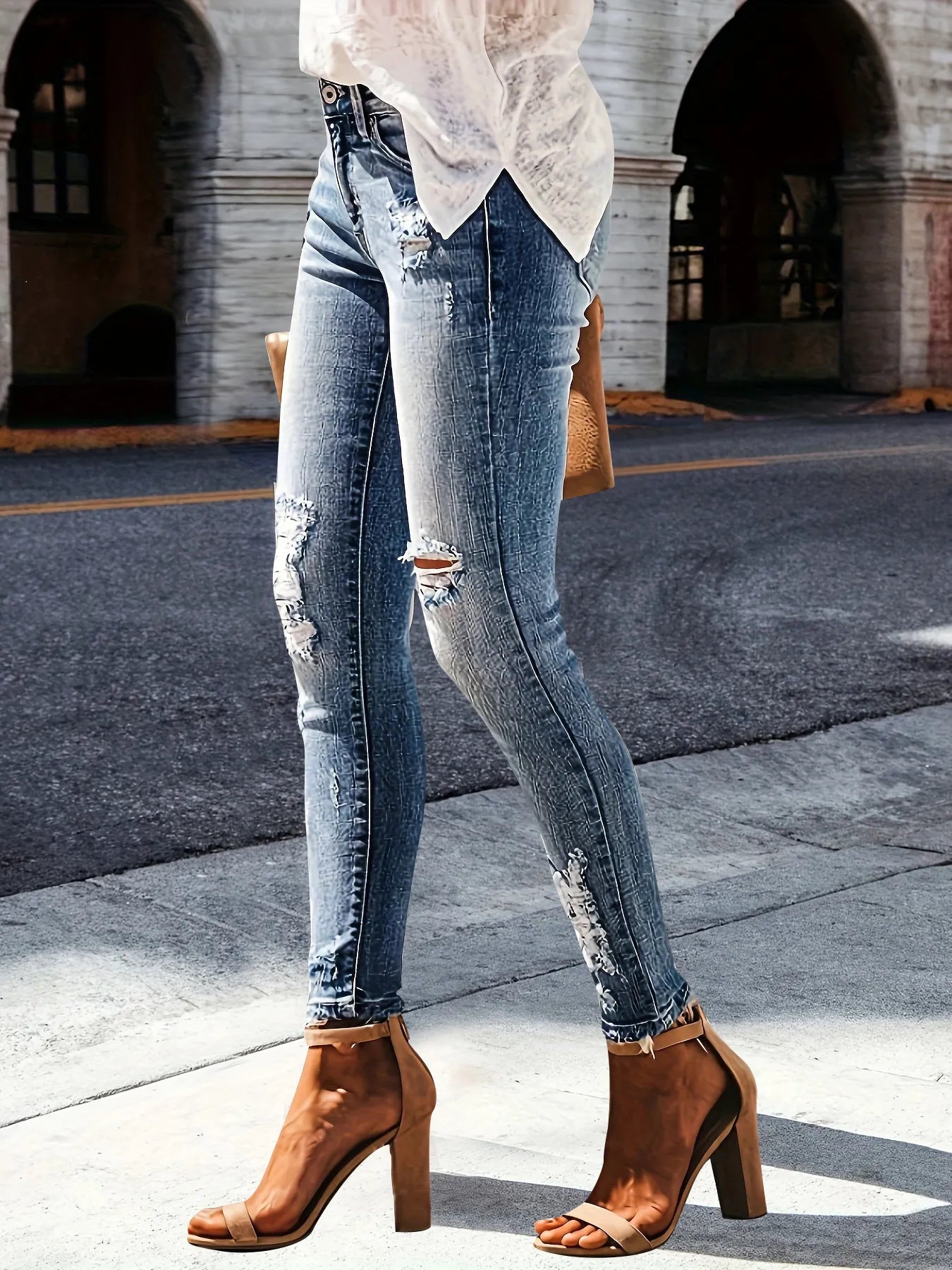 Distressed Skinny Jeans - R - DRESS