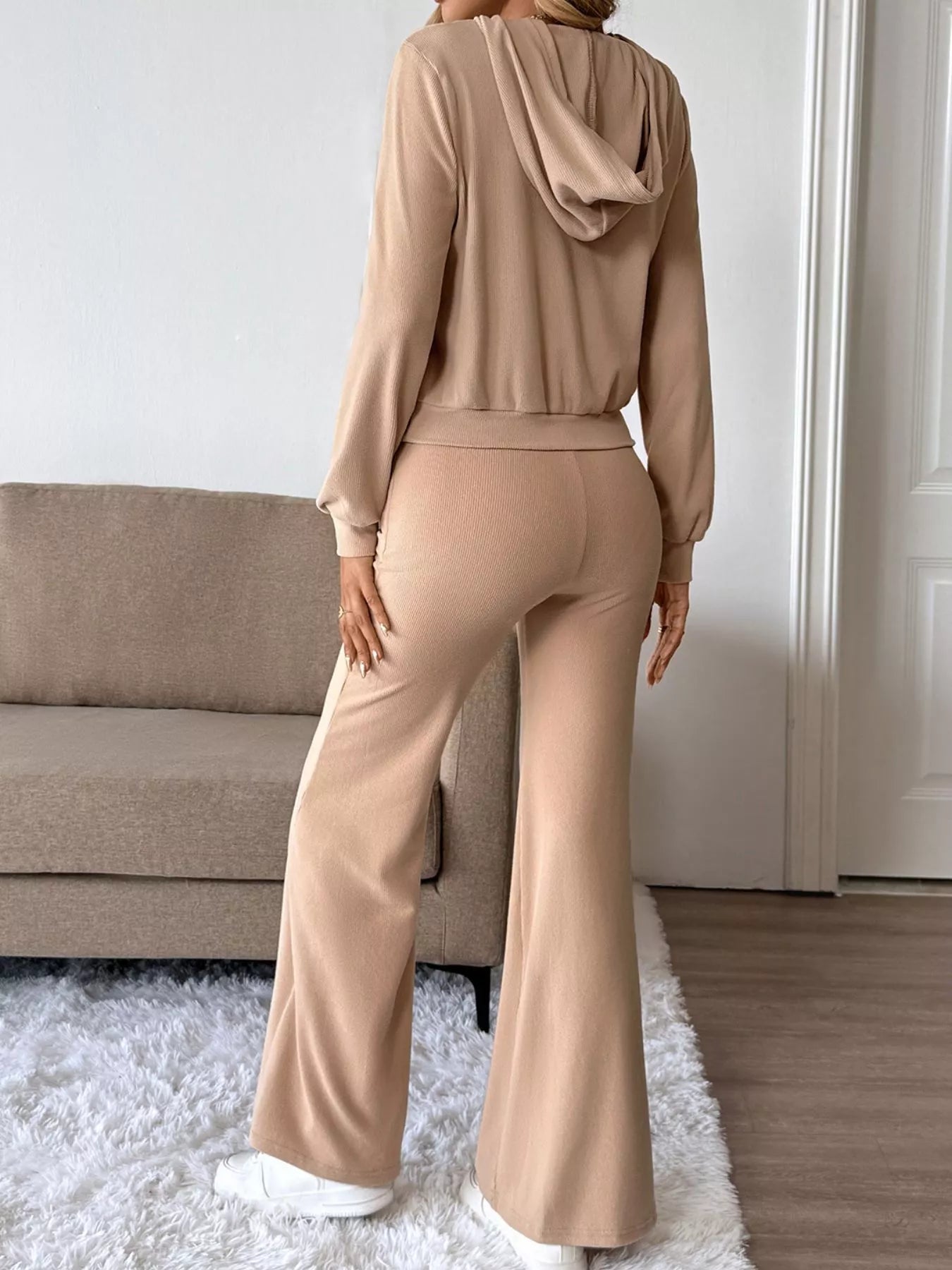 Long Sleeve Hoodie and Pants Set - R - DRESS