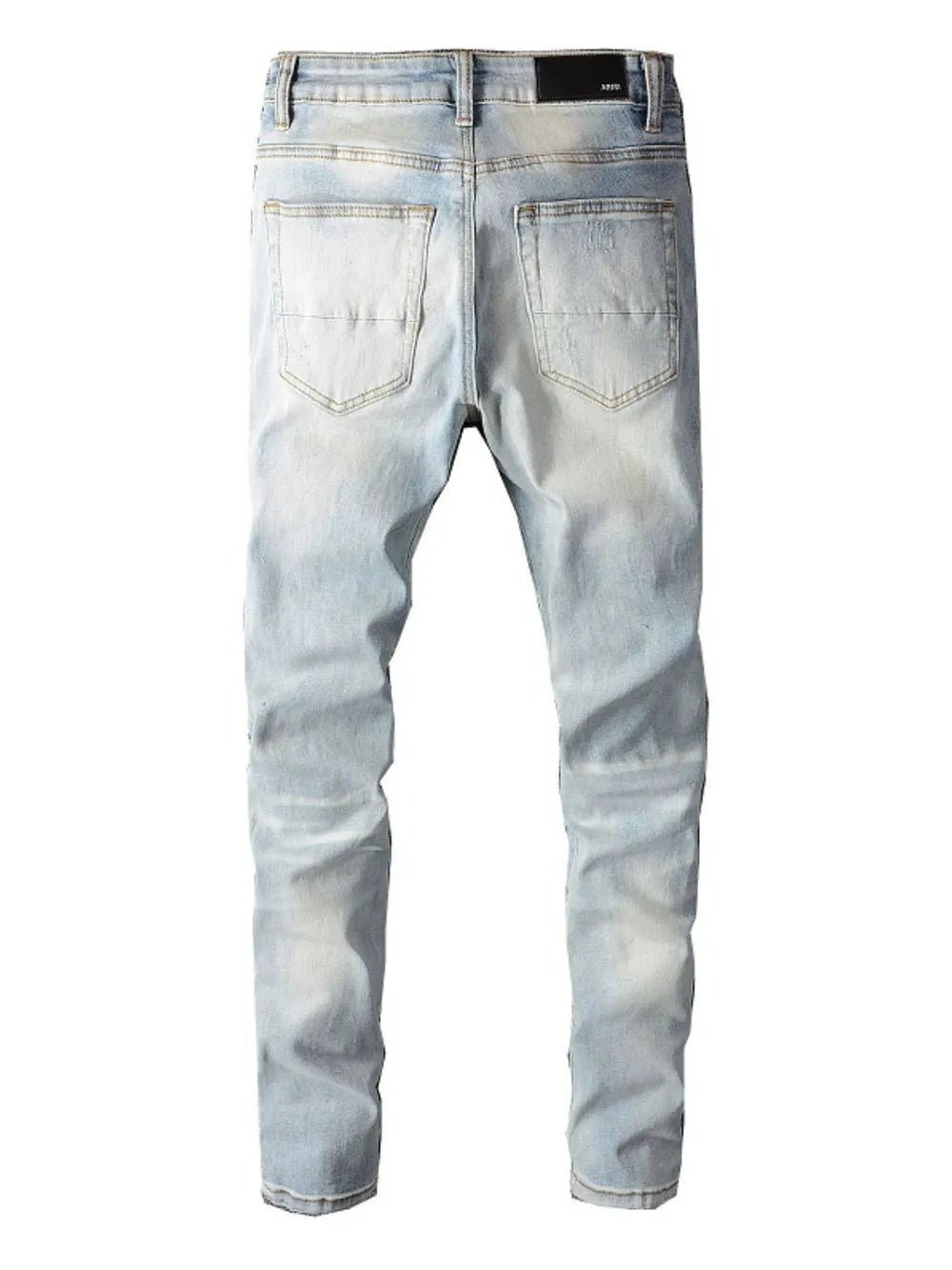 Men's Distressed Jeans with Pockets - R - DRESS