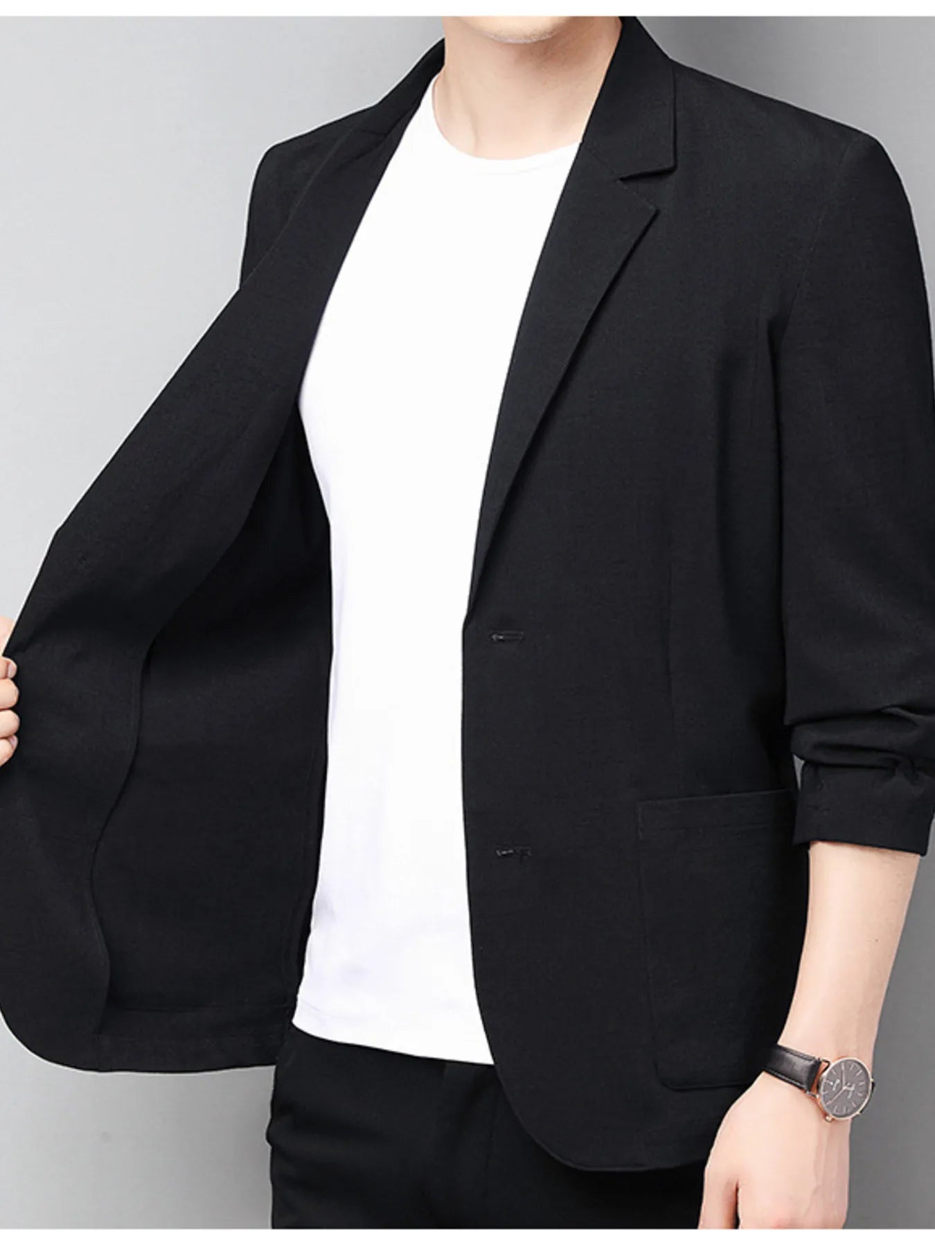 Men's Full Size Button Up Long Sleeve Blazer Plus Size - R - DRESS
