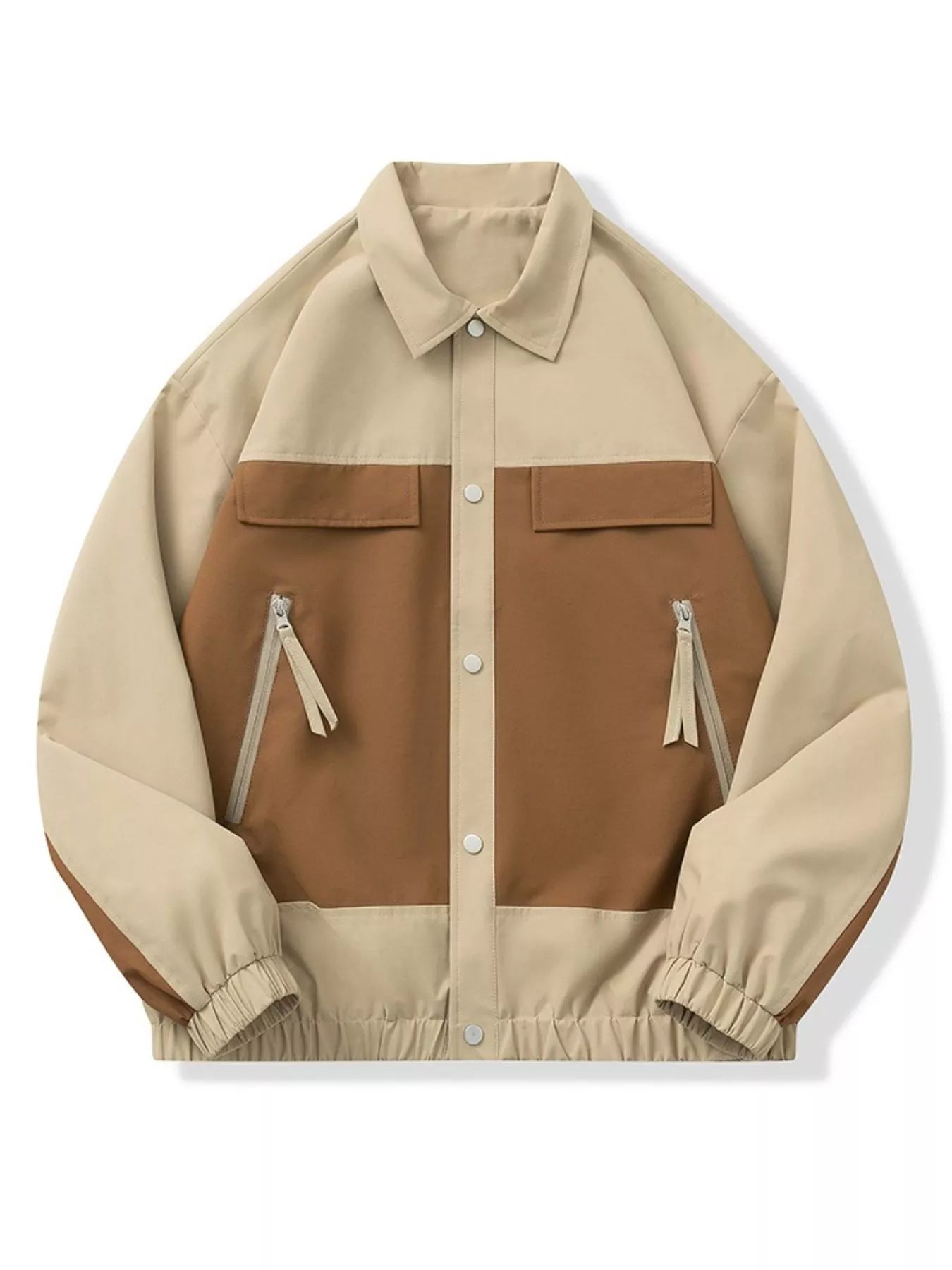 Men's Full Size Snap Down Long Sleeve Jacket Plus Size - R - DRESS