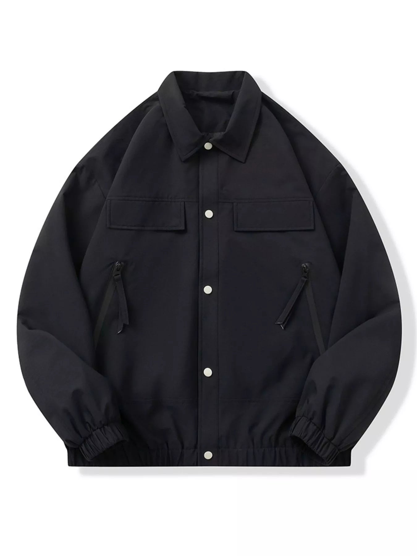 Men's Full Size Snap Down Long Sleeve Jacket Plus Size - R - DRESS