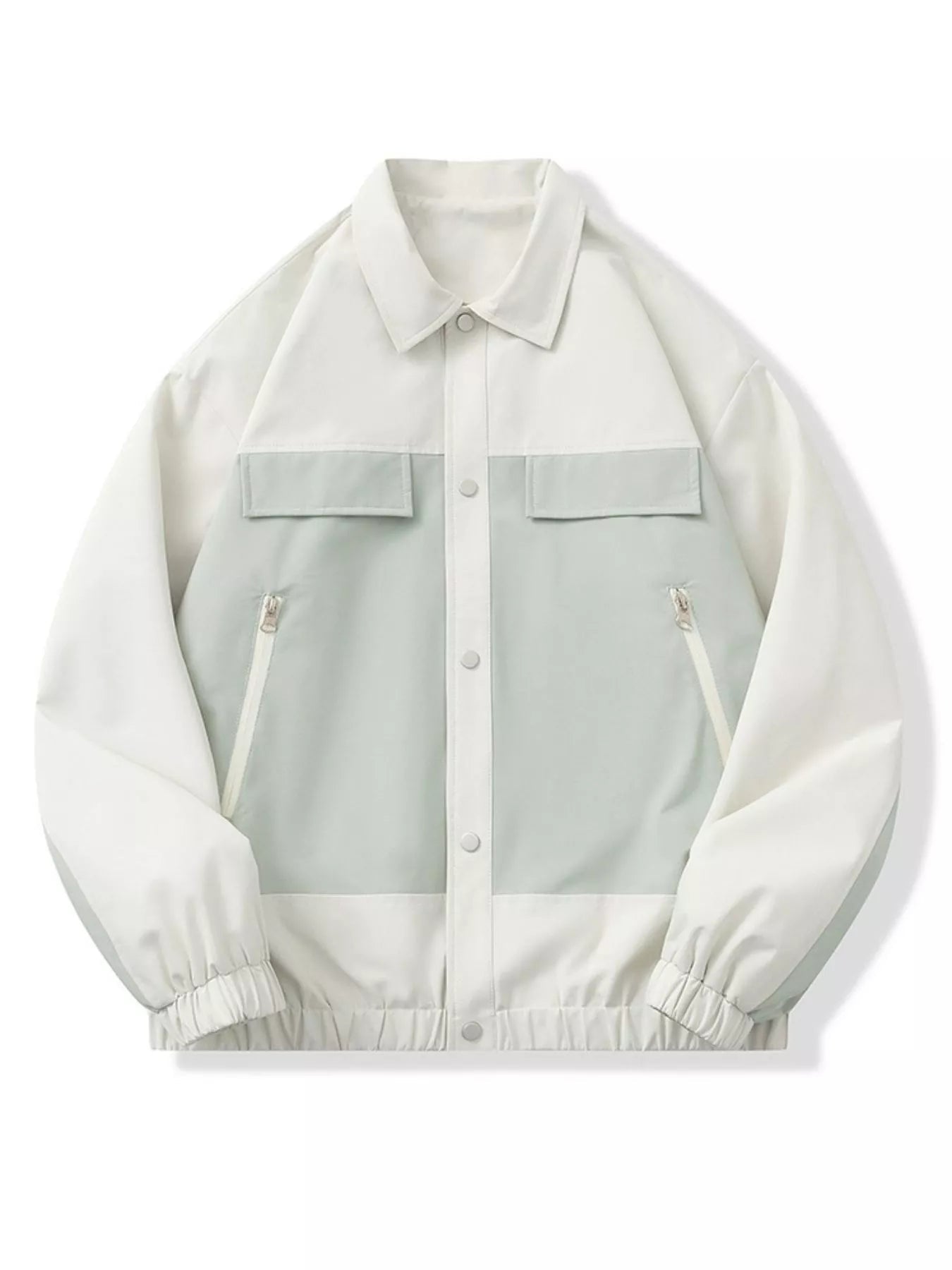 Men's Full Size Snap Down Long Sleeve Jacket Plus Size - R - DRESS