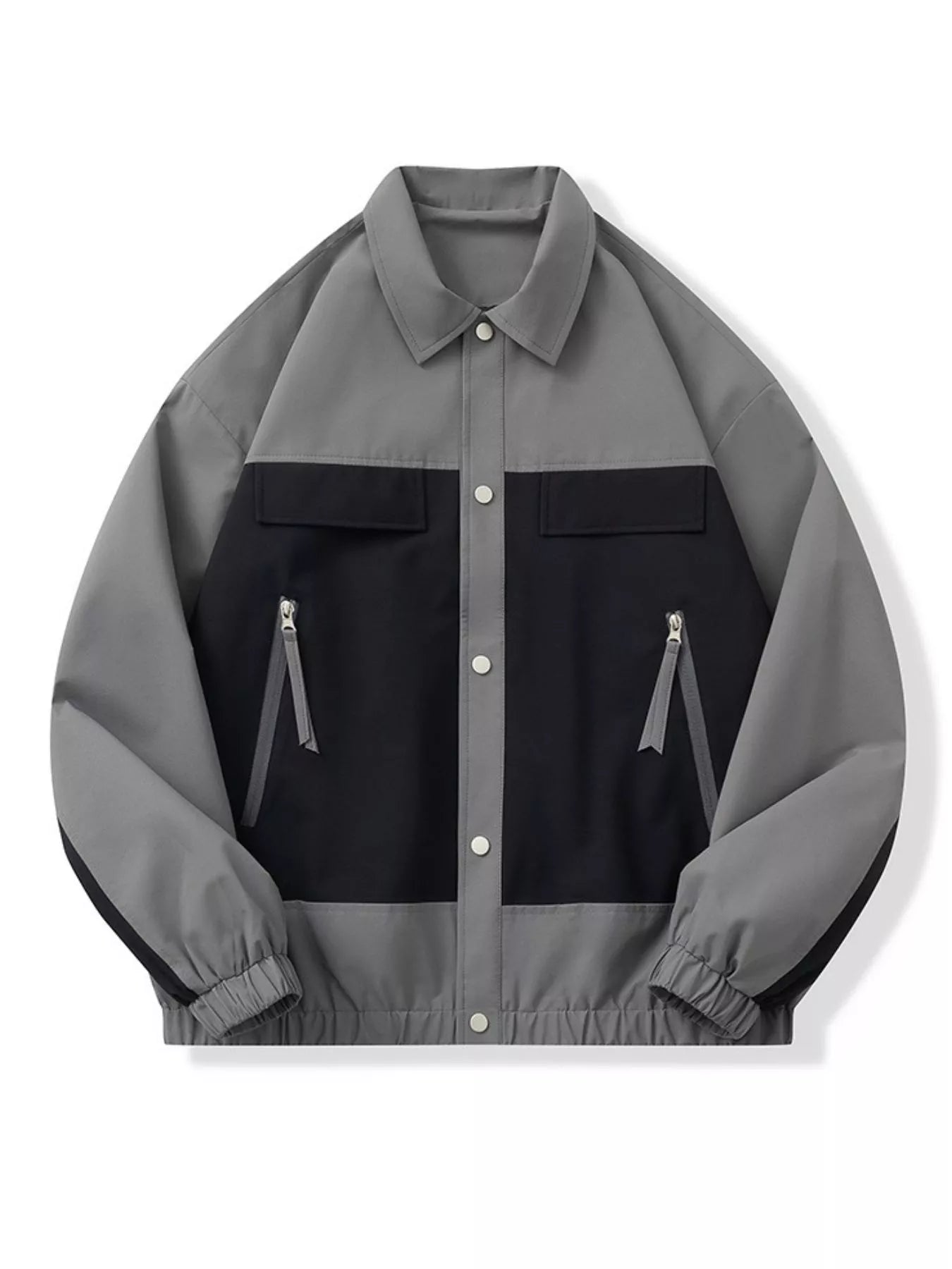 Men's Full Size Snap Down Long Sleeve Jacket Plus Size - R - DRESS