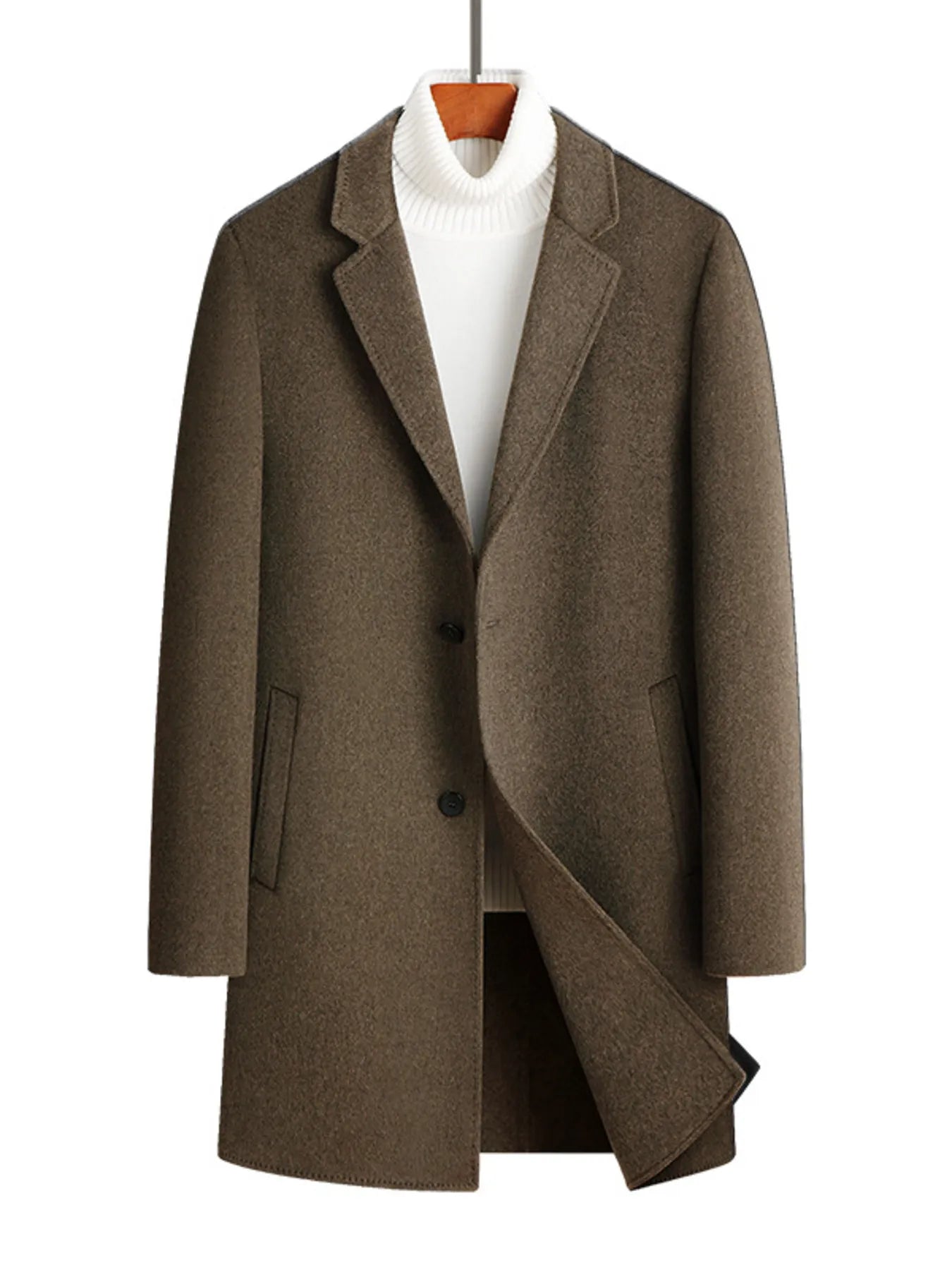 Men's Plus Size Button Up Long Sleeve Coat - R - DRESS
