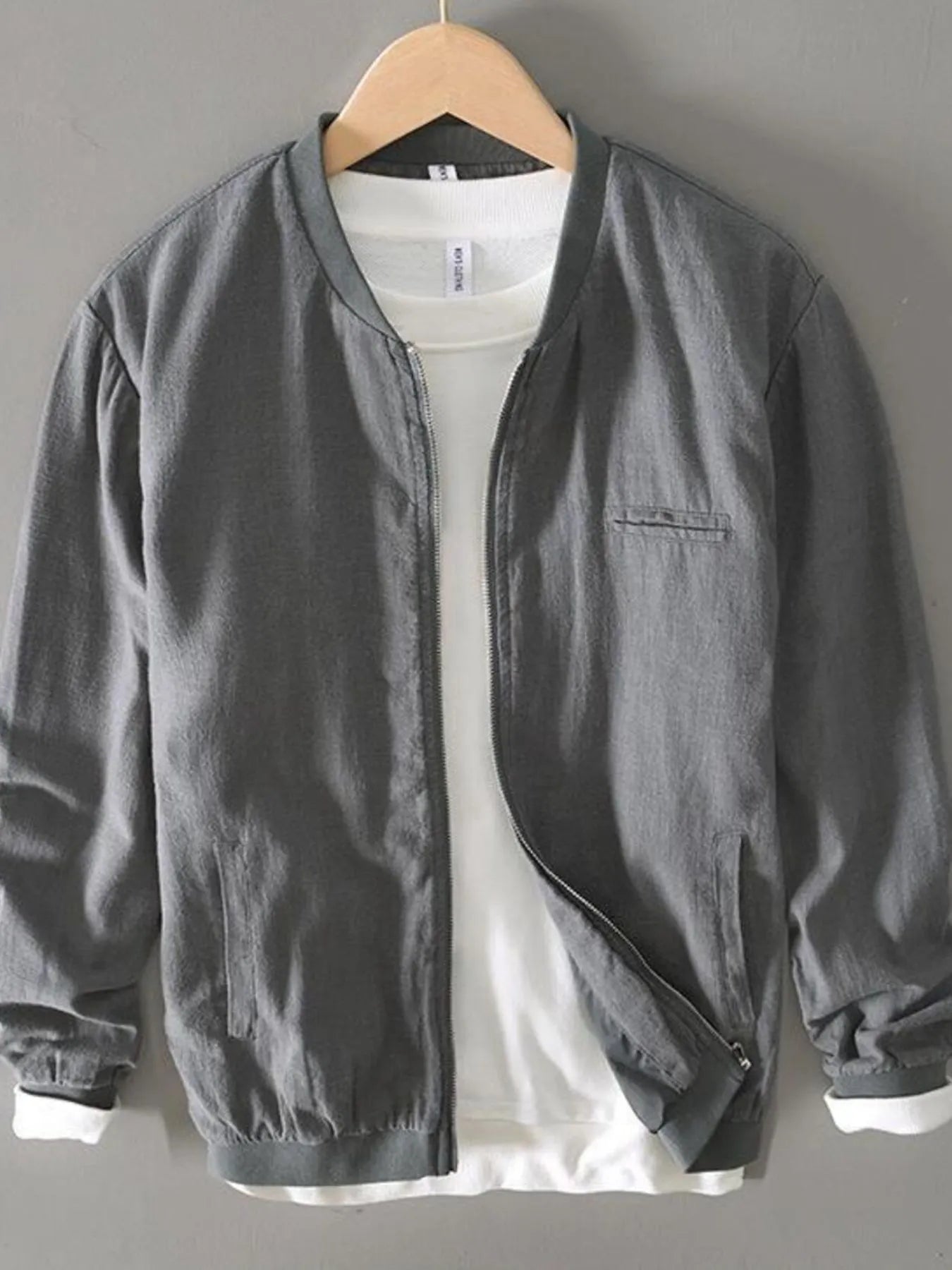 Men's Plus Size Zip Up Long Sleeve Jacket - R - DRESS