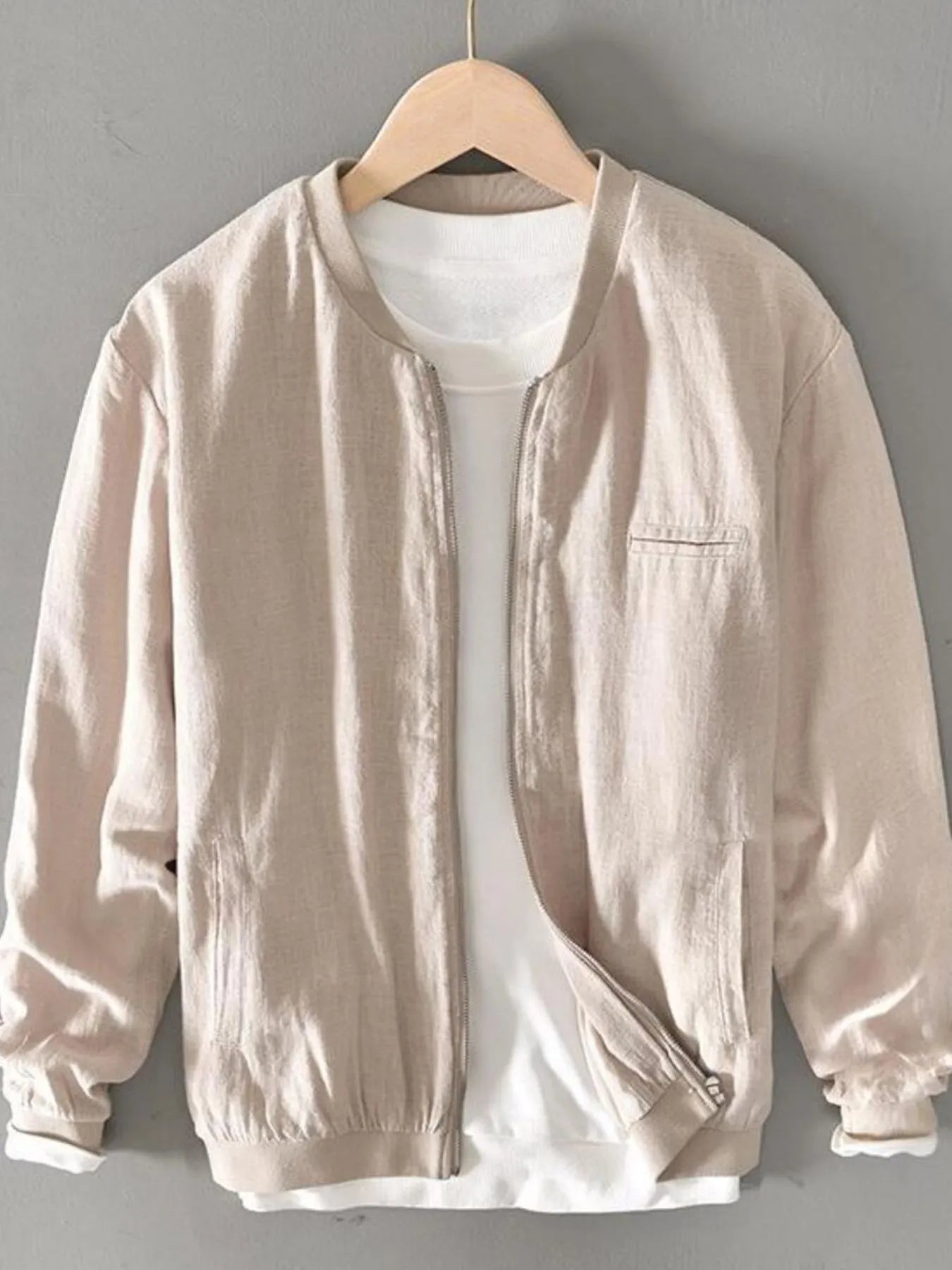 Men's Plus Size Zip Up Long Sleeve Jacket - R - DRESS