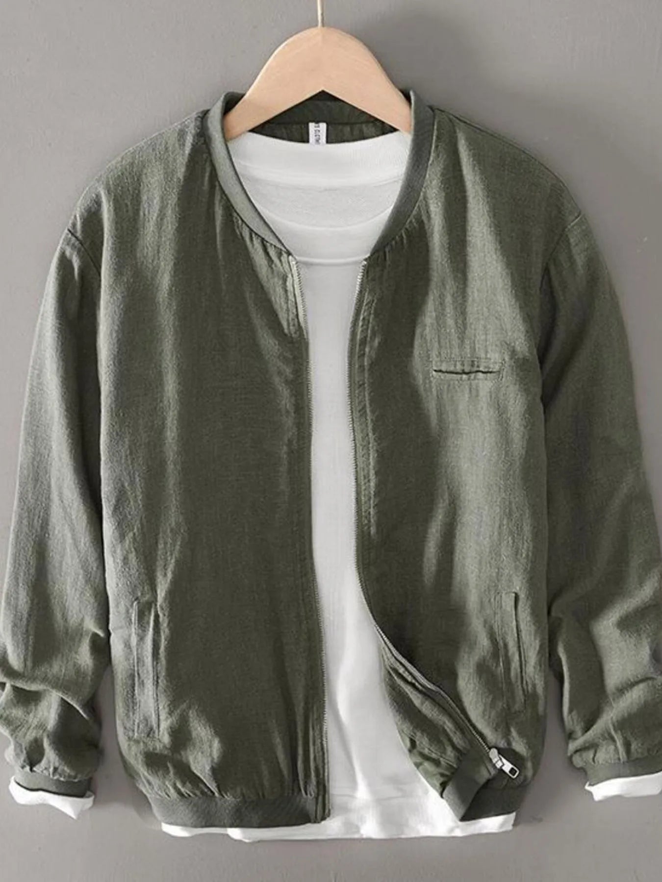 Men's Plus Size Zip Up Long Sleeve Jacket - R - DRESS