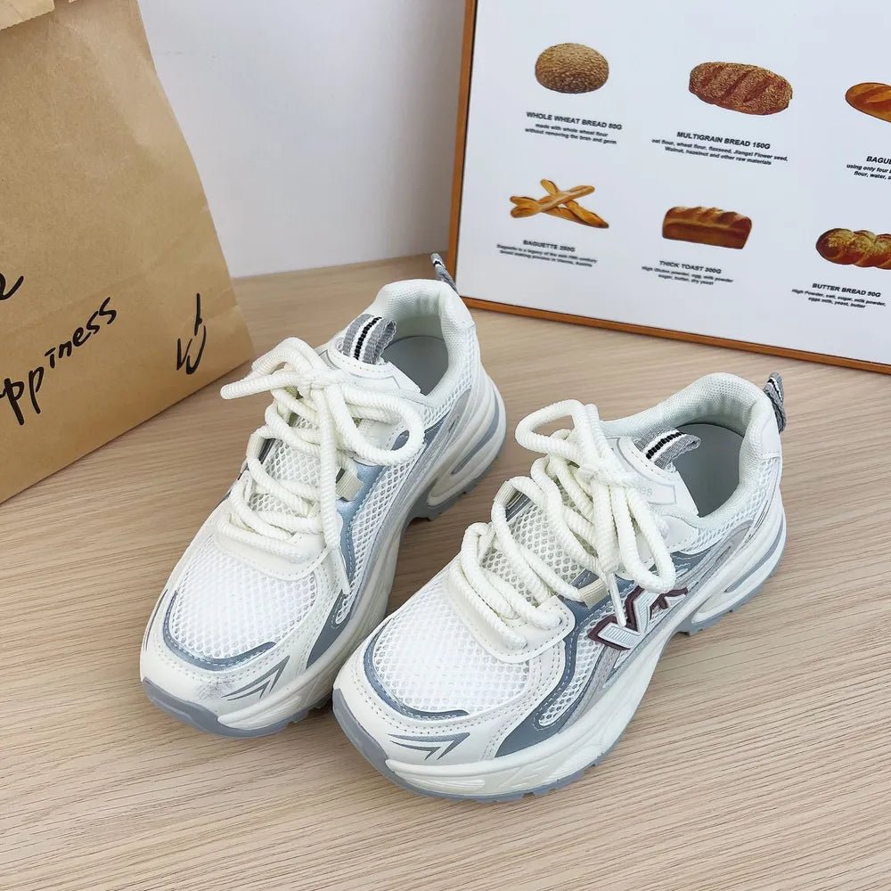 Contrast Letter Lace Up Athletic Shoes - R - DRESS