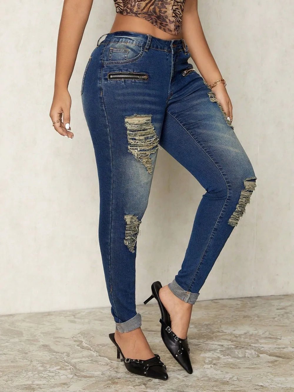Distressed Skinny Jeans - R - DRESS