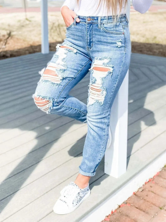 Distressed Skinny Jeans - R - DRESS
