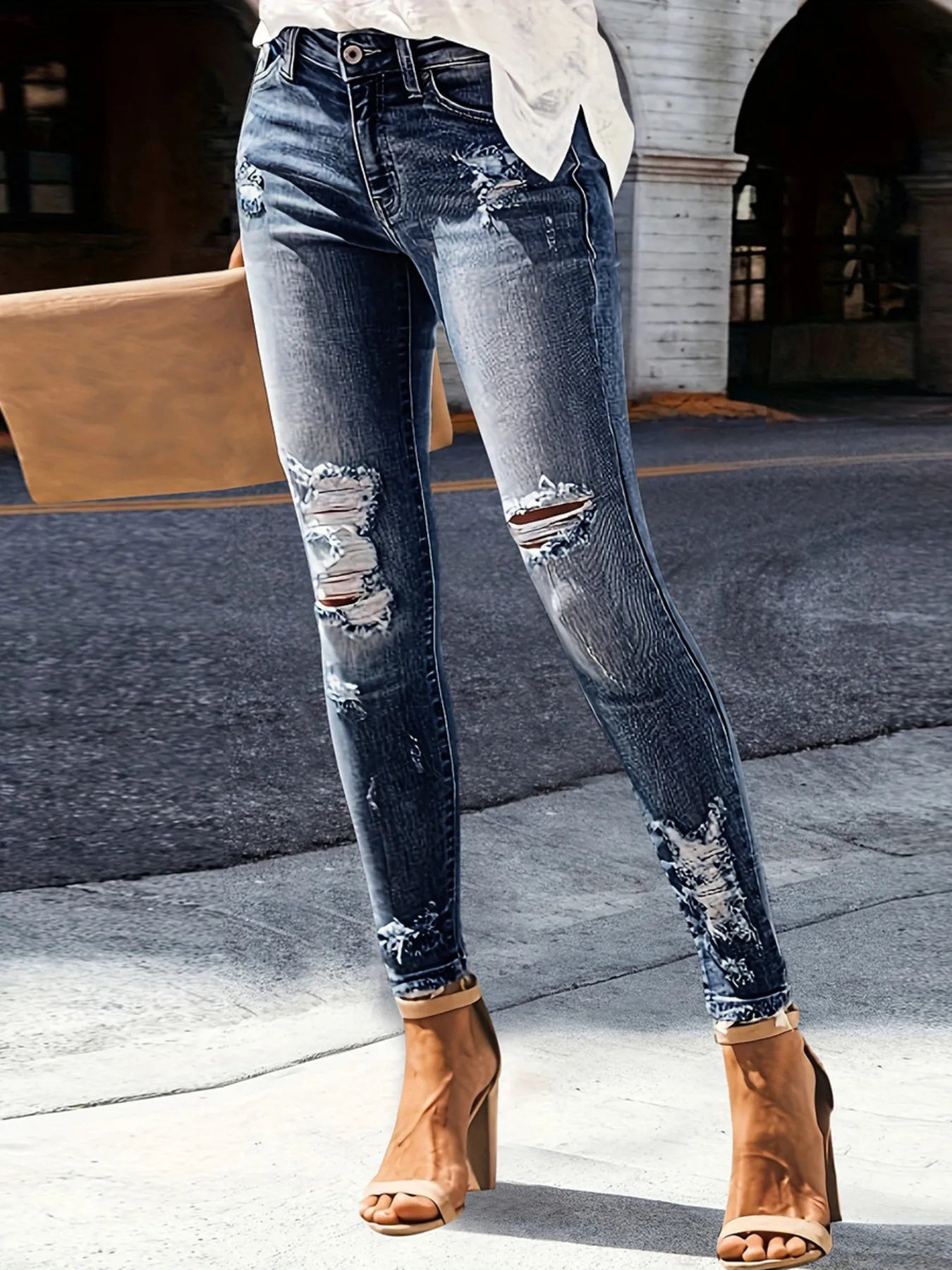 Distressed Skinny Jeans - R - DRESS