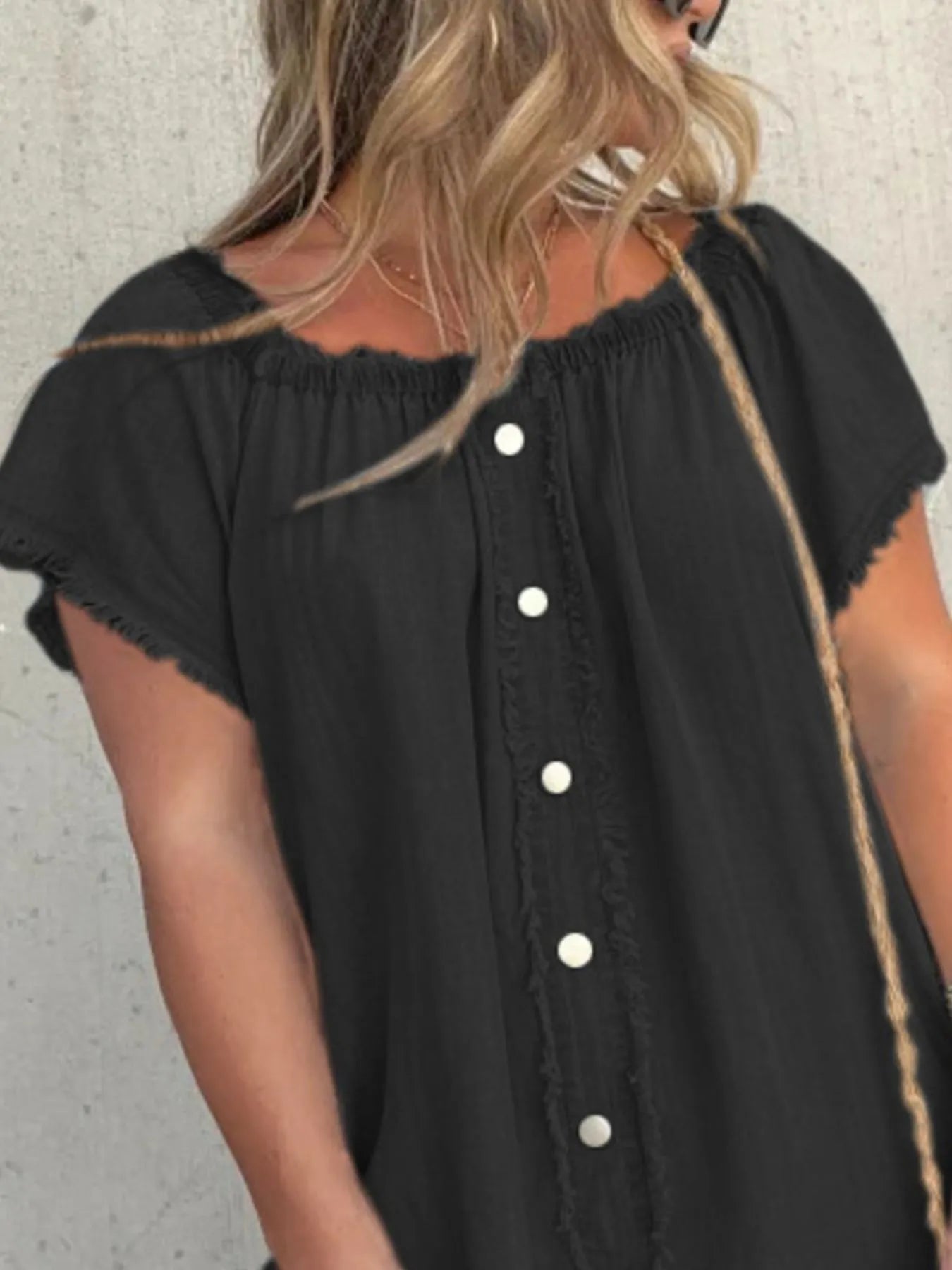 Full Size Raw Hem Mini Denim Dress Plus Size - R - DRESS