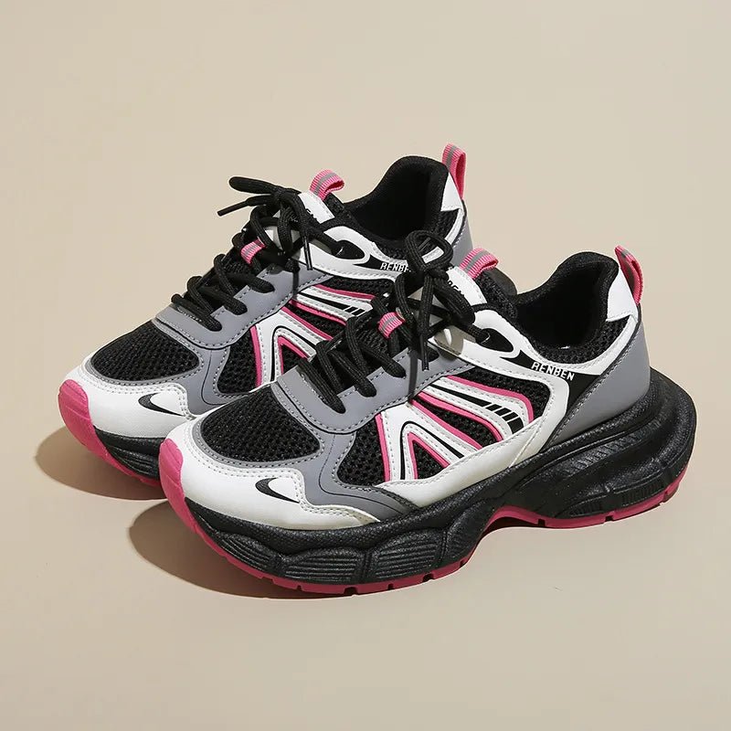 Lace - Up Platform Athletic Shoes - R - DRESS