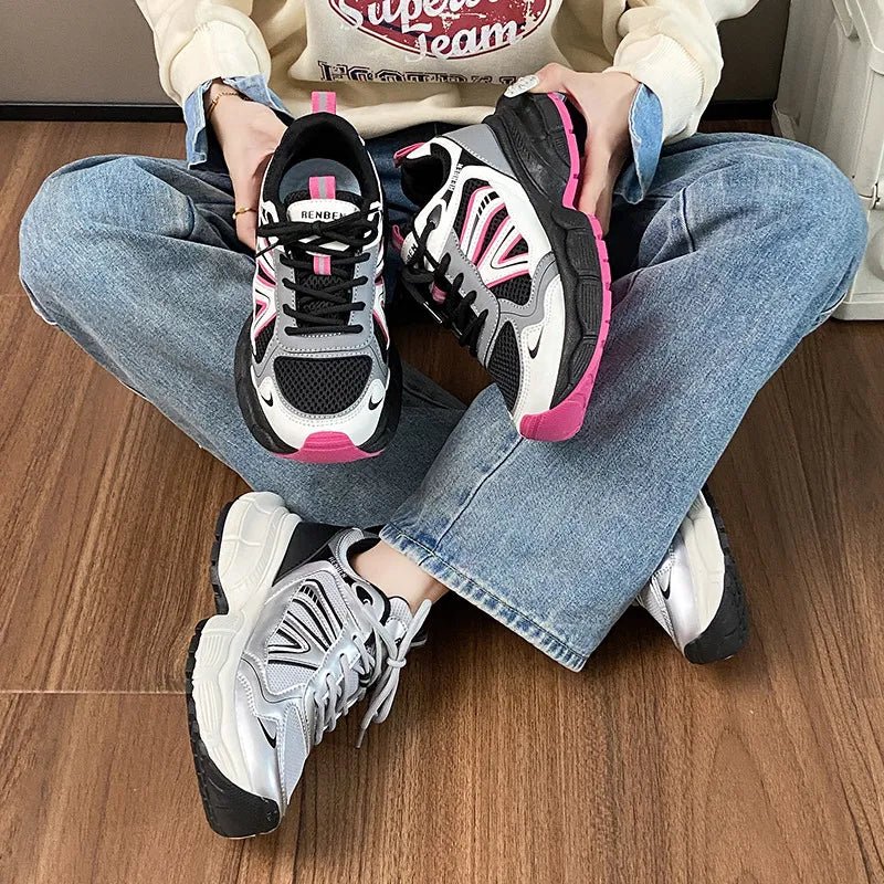 Lace - Up Platform Athletic Shoes - R - DRESS