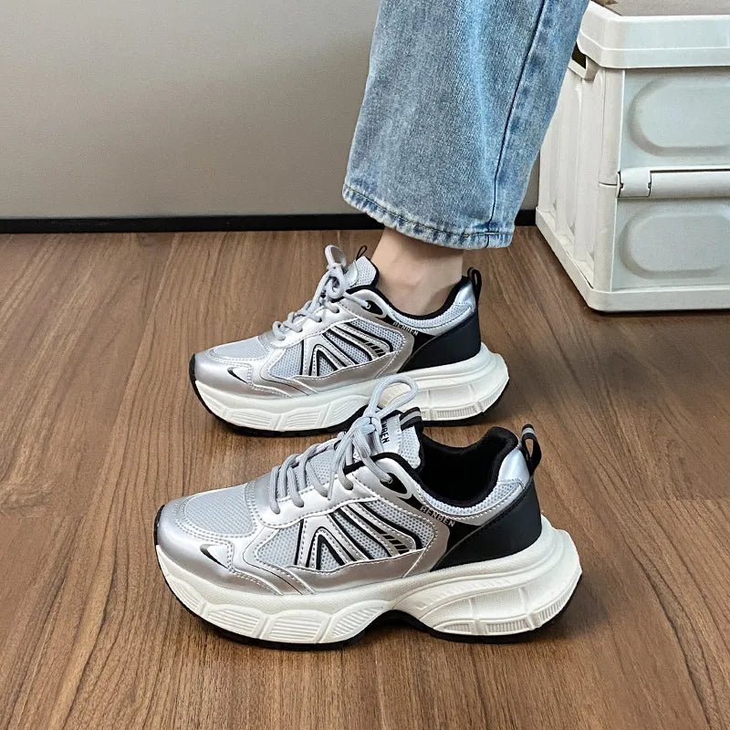 Lace - Up Platform Athletic Shoes - R - DRESS