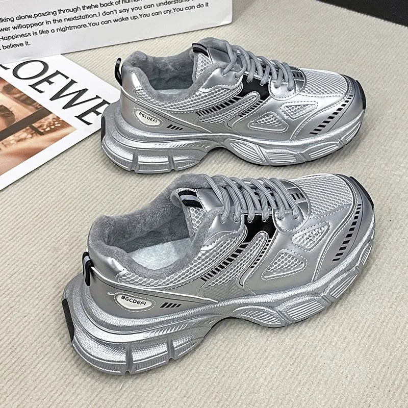 Lace Up Platform Athletic Shoes - R - DRESS