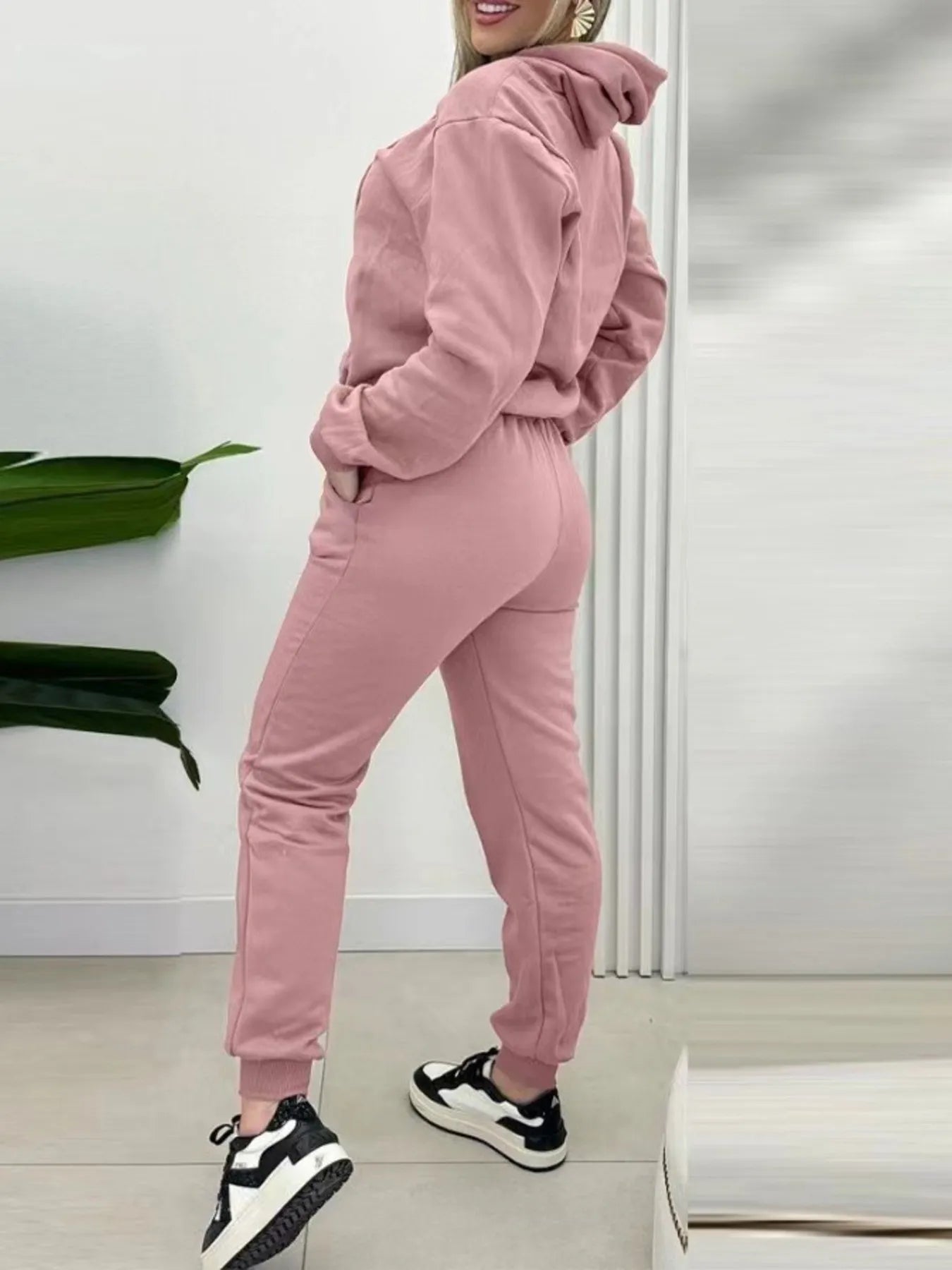Long Sleeve Hoodie and Joggers Set - R - DRESS