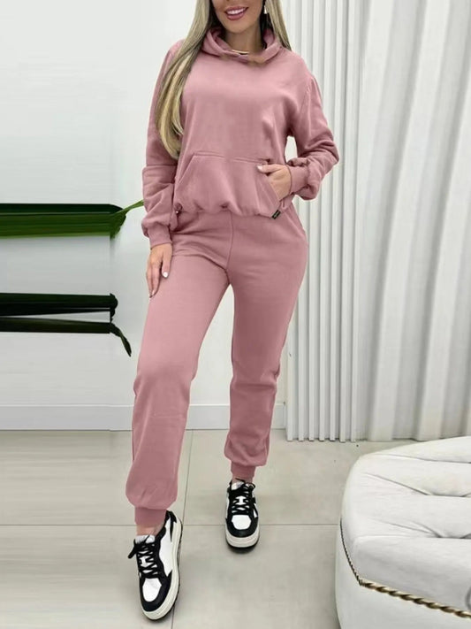 Long Sleeve Hoodie and Joggers Set - R - DRESS