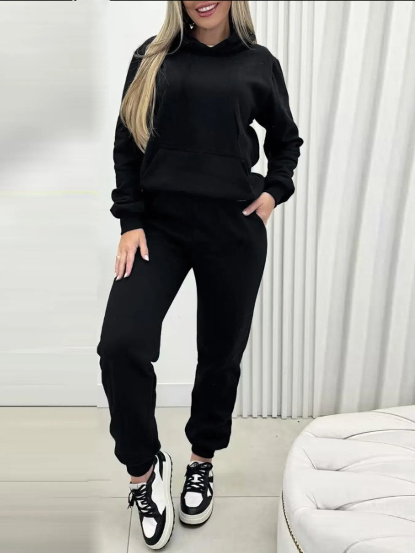 Long Sleeve Hoodie and Joggers Set - R - DRESS