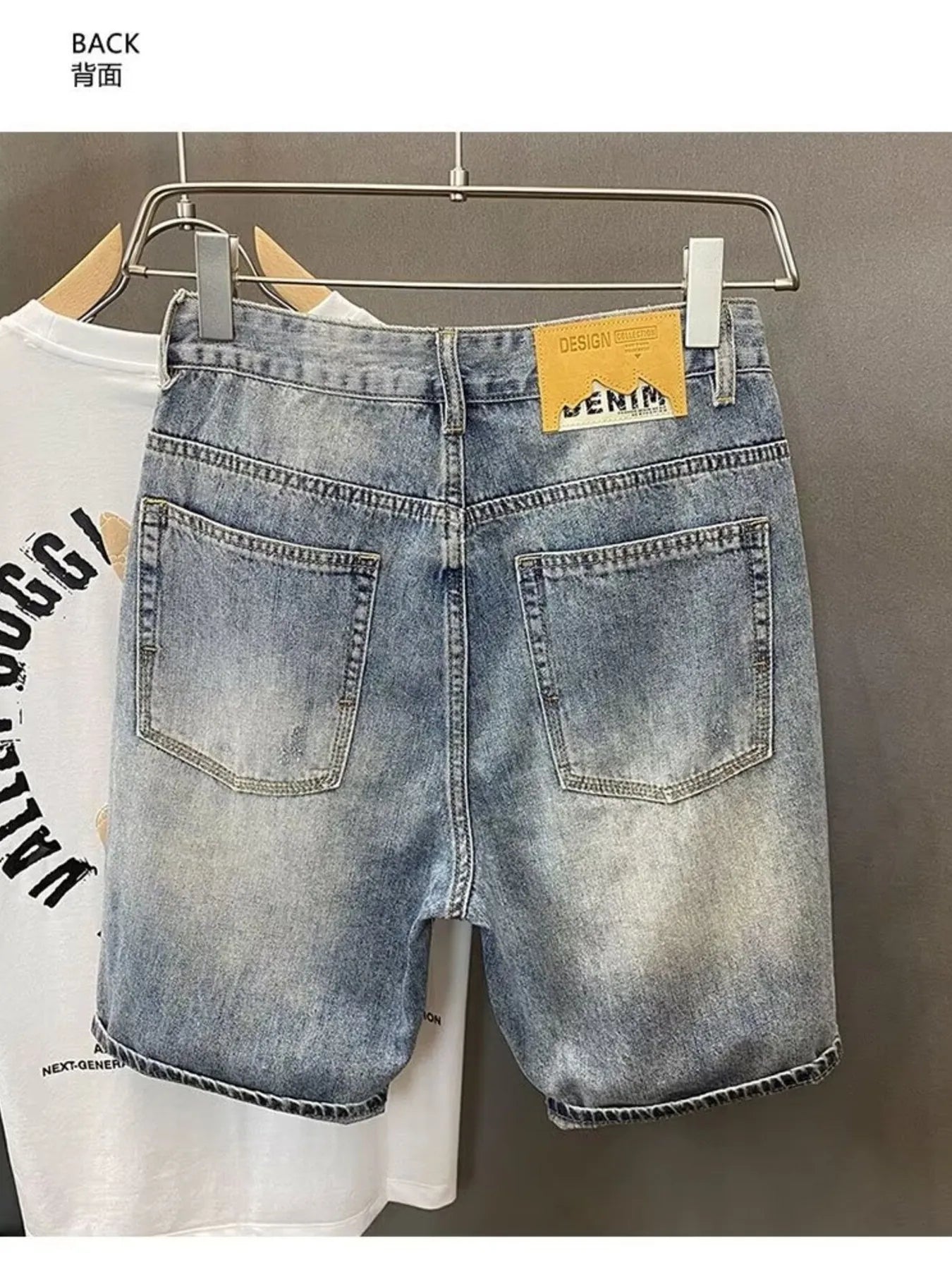 Men's Distressed Denim Shorts - R - DRESS