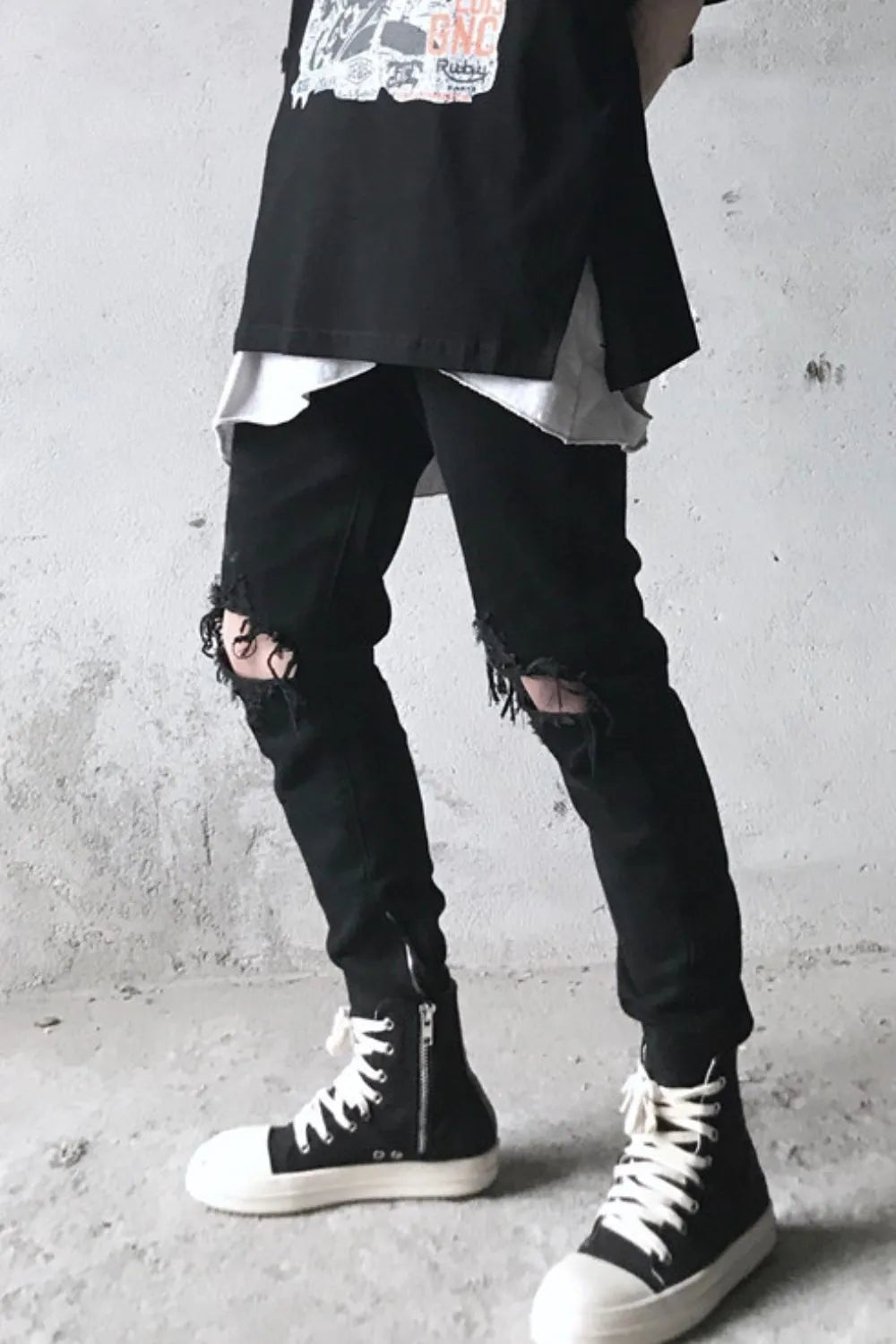 Men's Distressed Skinny Jeans - R - DRESS