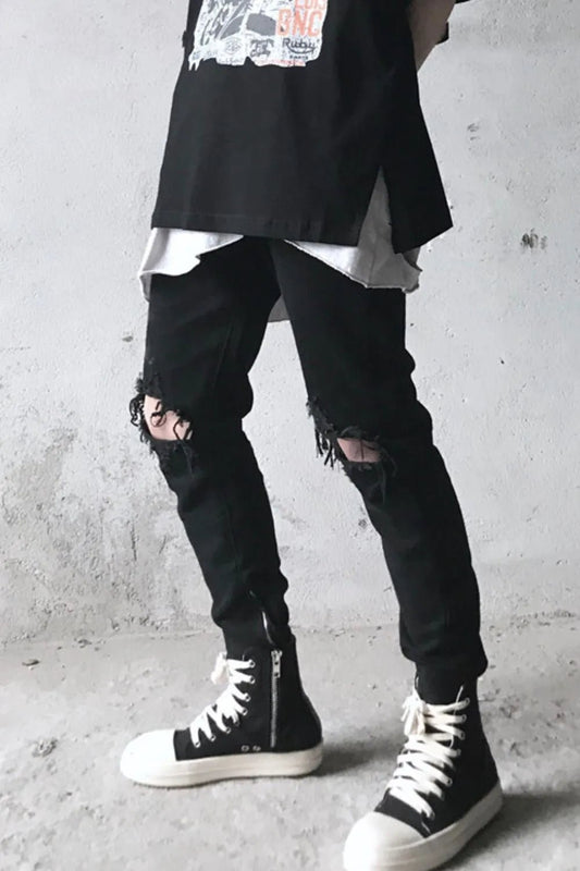 Men's Distressed Skinny Jeans - R - DRESS