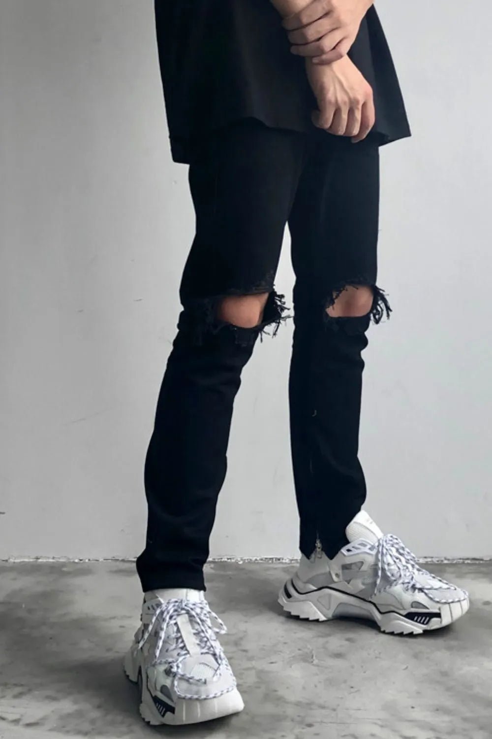 Men's Distressed Skinny Jeans - R - DRESS