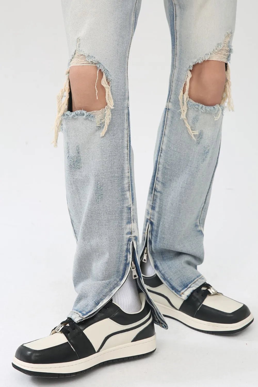 Men's Distressed Slit Jeans - R - DRESS