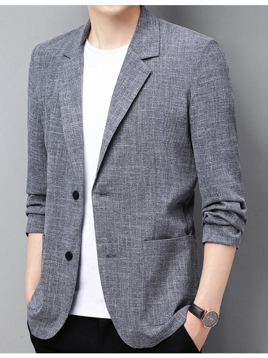 Men's Full Size Button Up Long Sleeve Blazer Plus Size - R - DRESS