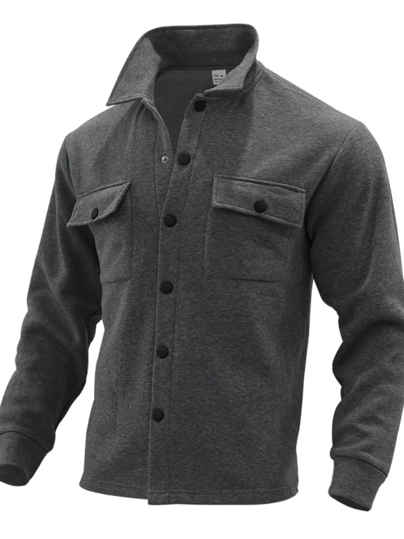 Men's Full Size Button Up Long Sleeve Jacket Plus Size - R - DRESS