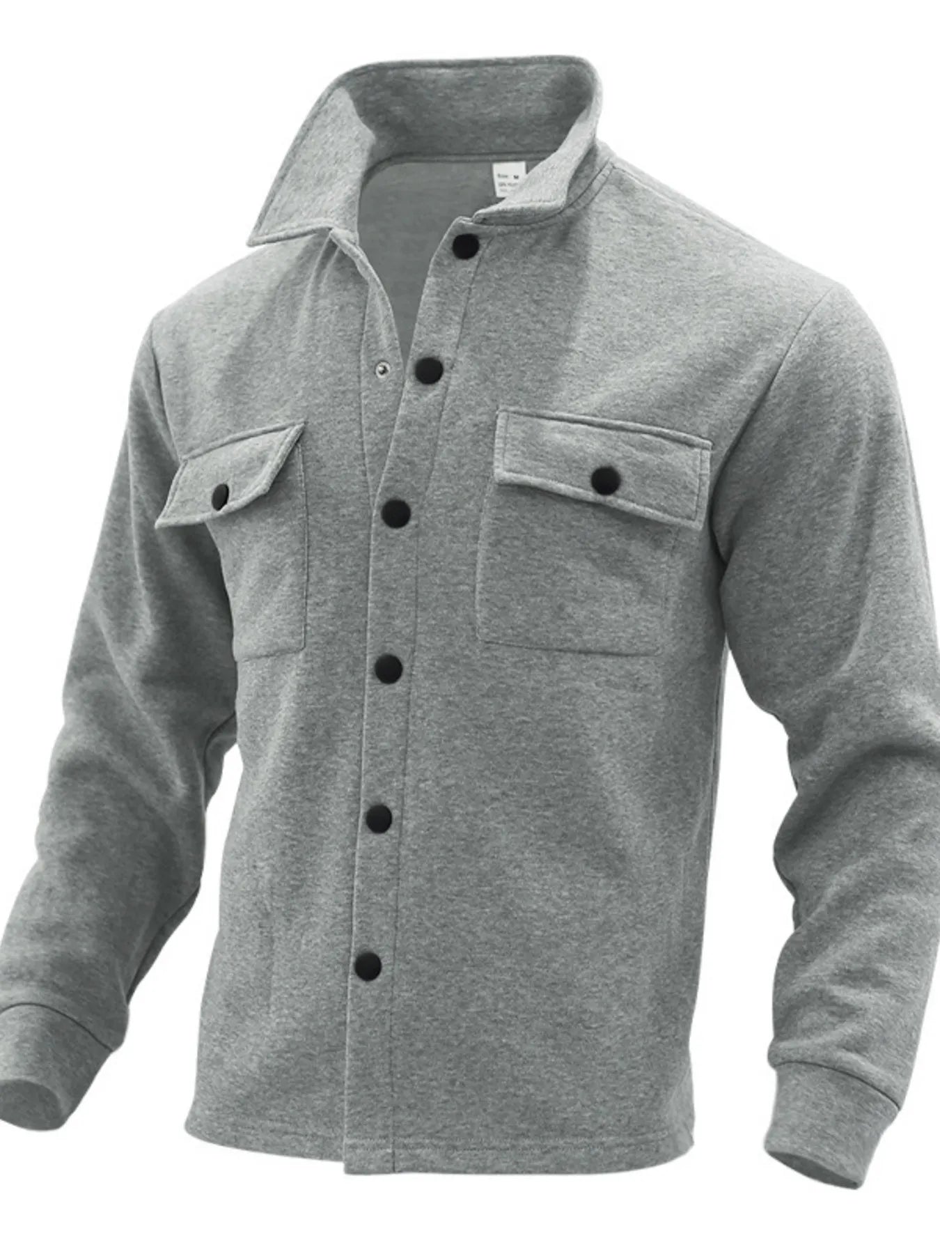 Men's Full Size Button Up Long Sleeve Jacket Plus Size - R - DRESS