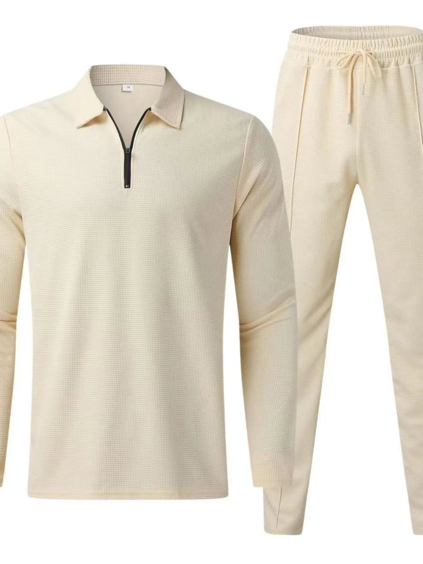 Men's Full Size Long Sleeve Top and Pants Set Plus Size - R - DRESS
