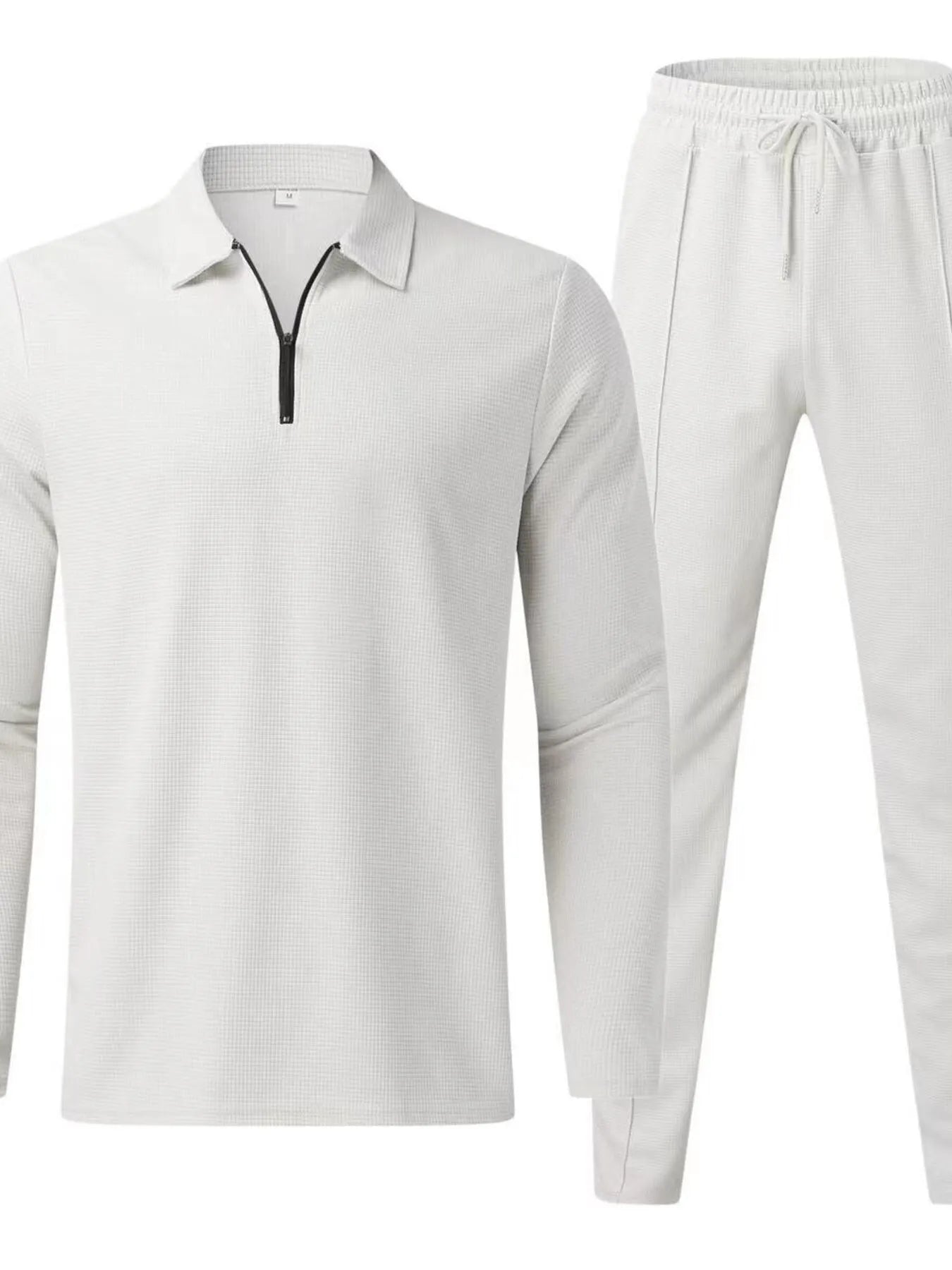 Men's Full Size Long Sleeve Top and Pants Set Plus Size - R - DRESS