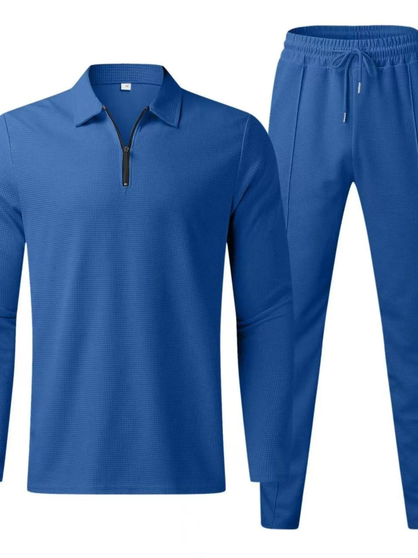 Men's Full Size Long Sleeve Top and Pants Set Plus Size - R - DRESS