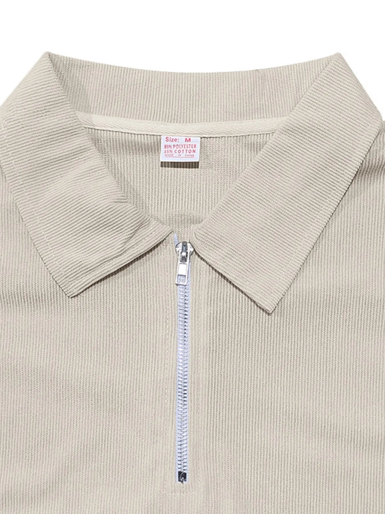 Men's Full Size Quarter Zip Short Sleeve Polo and Pants Set Plus Size - R - DRESS