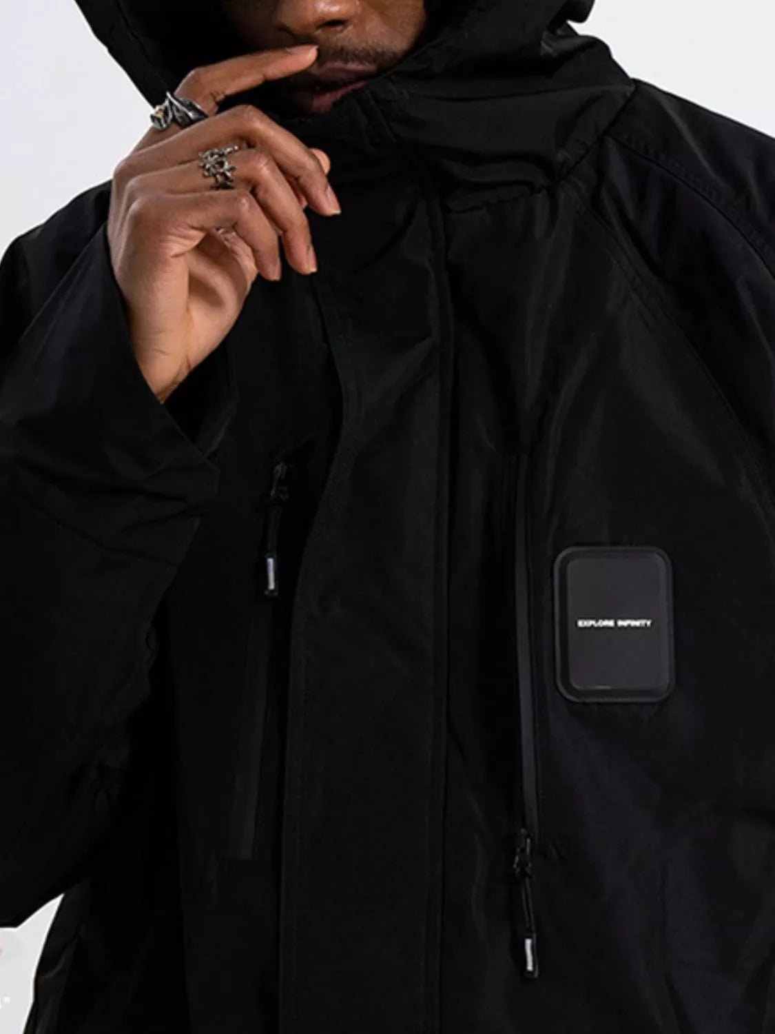 Men's Long Sleeve Hooded Windbreaker Jacket - R - DRESS