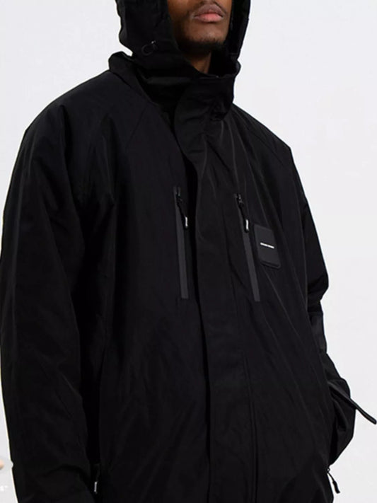 Men's Long Sleeve Hooded Windbreaker Jacket - R - DRESS