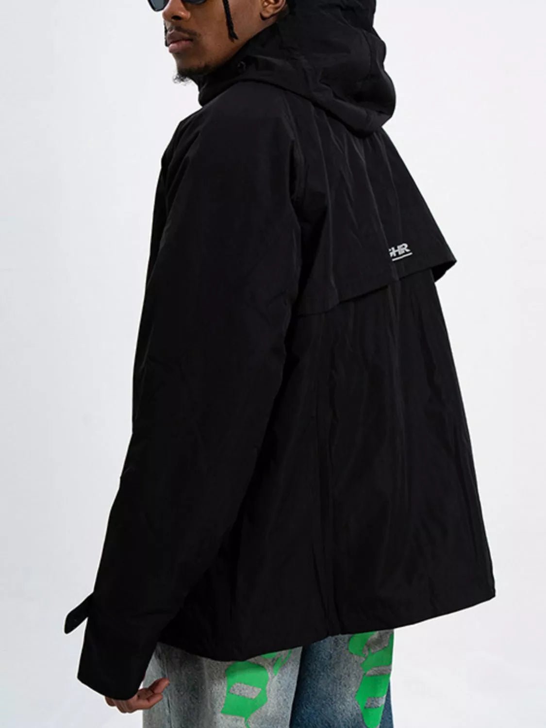 Men's Long Sleeve Hooded Windbreaker Jacket - R - DRESS
