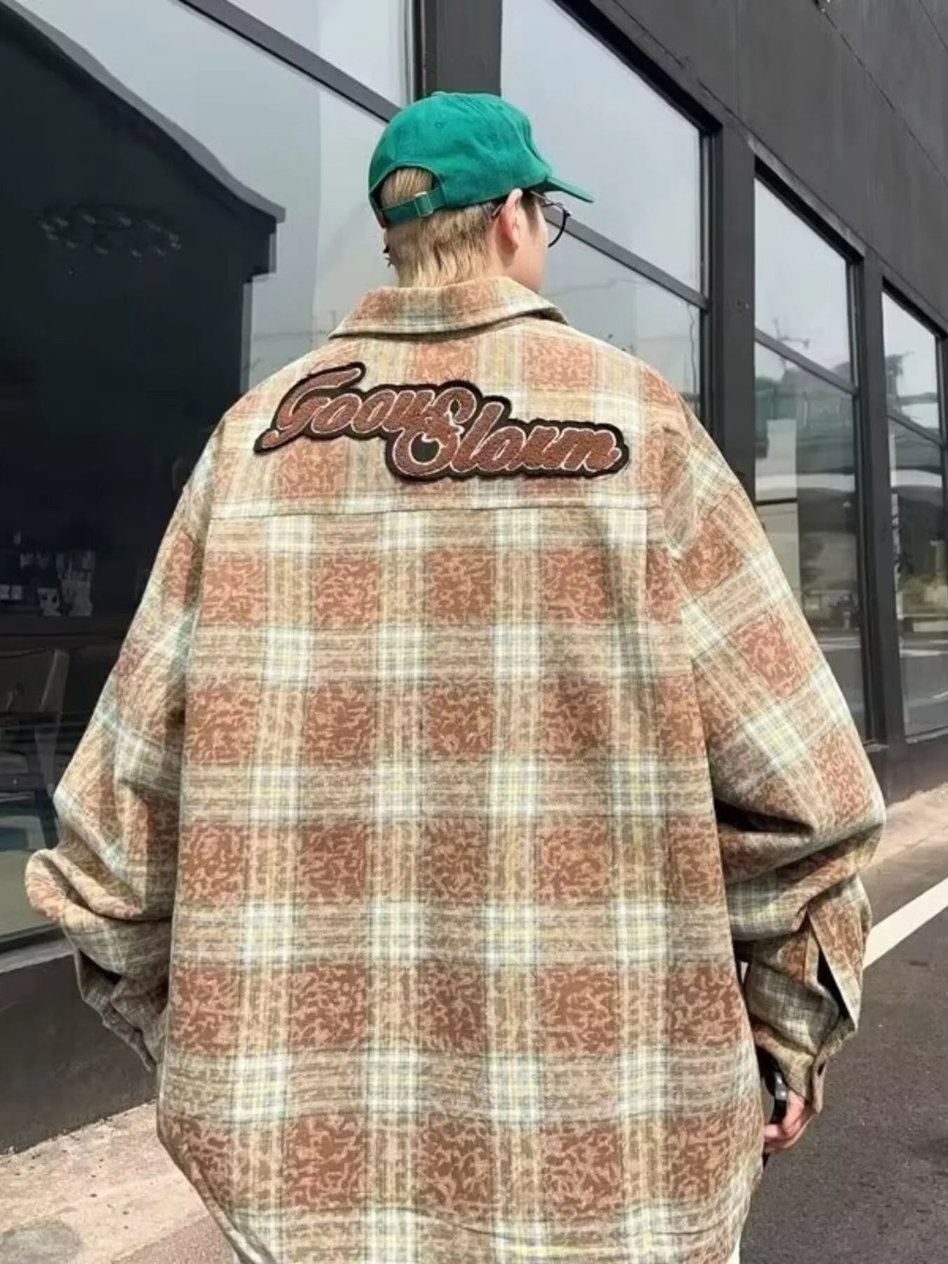 Men's Plaid Zip Up Long Sleeve Jacket - R - DRESS