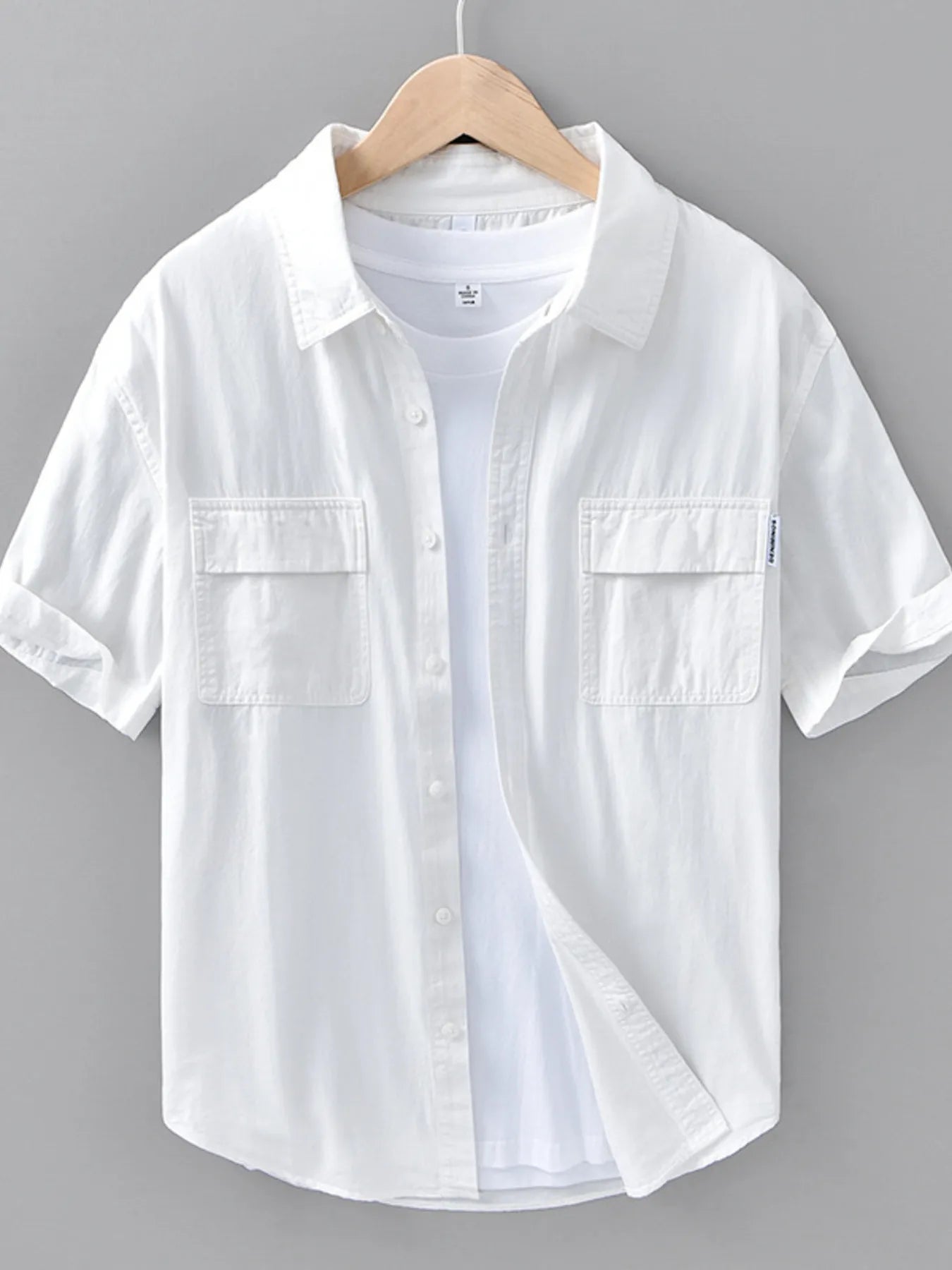 Men's Plus Size Button Up Short Sleeve Shirt - R - DRESS