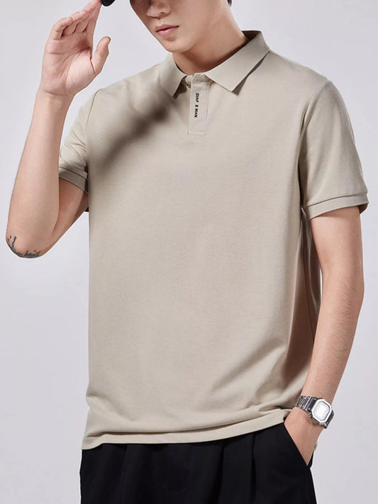 Men's Plus Size Collared Neck Short Sleeve Polo - R - DRESS