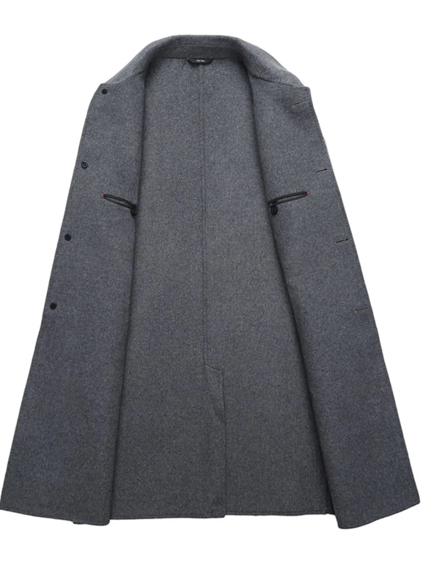 Men's Plus Size Long Sleeve Casual Longline Outerwear - R - DRESS