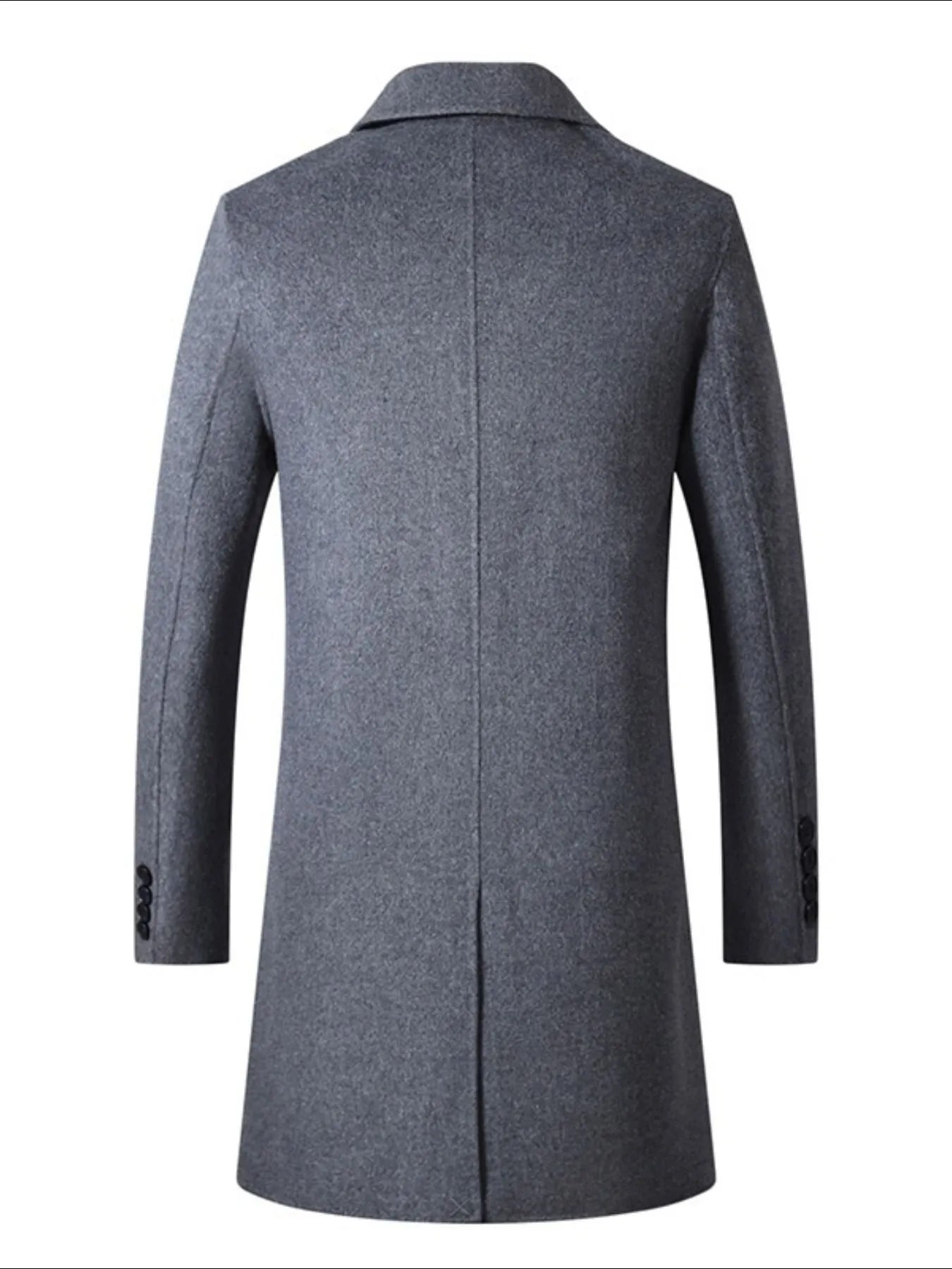 Men's Plus Size Long Sleeve Casual Longline Outerwear - R - DRESS