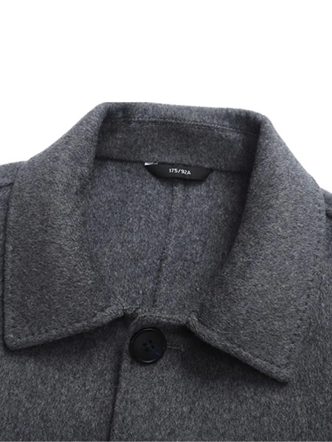 Men's Plus Size Long Sleeve Casual Longline Outerwear - R - DRESS