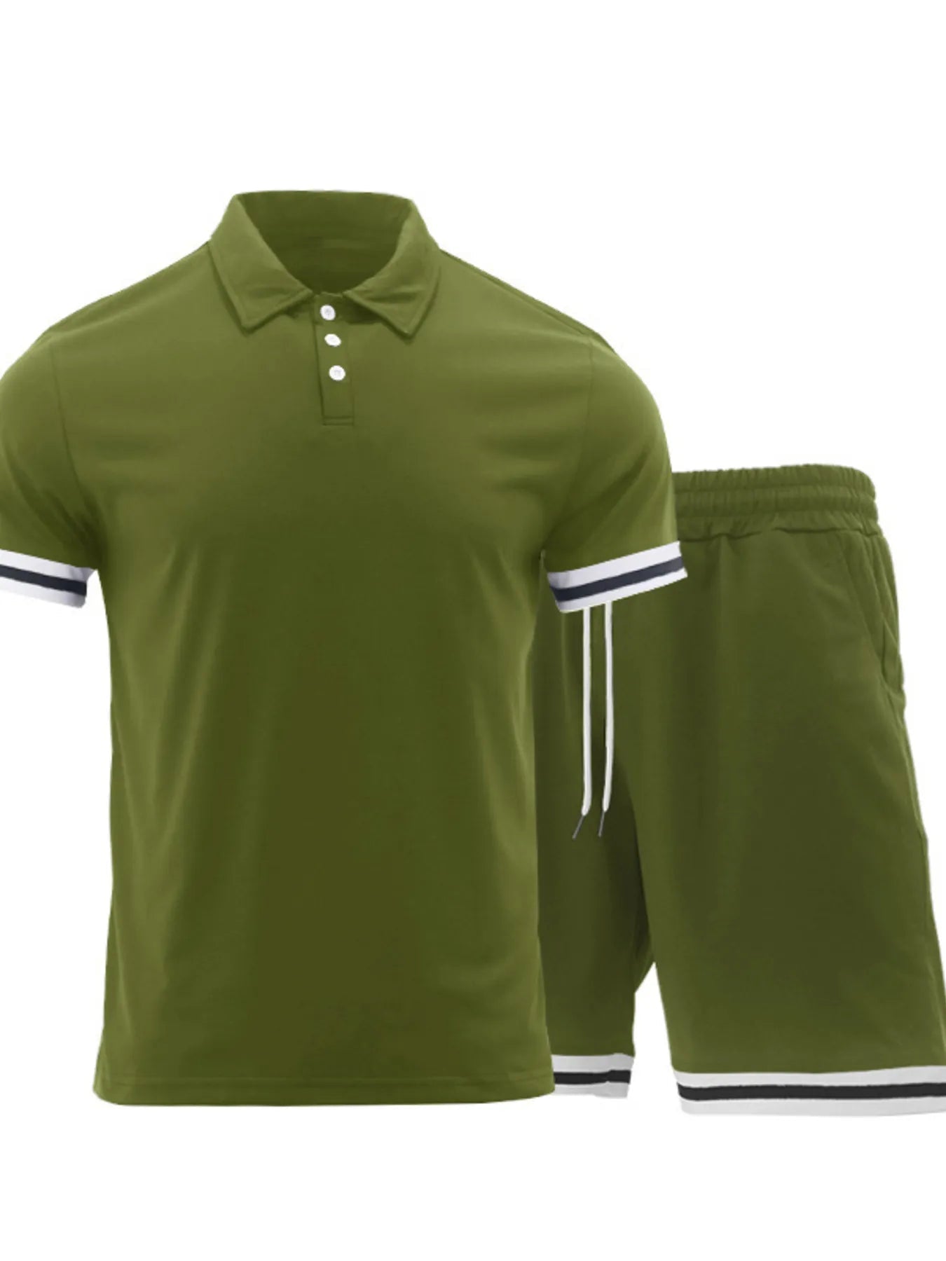Men's Short Sleeve Polo and Shorts Set - R - DRESS