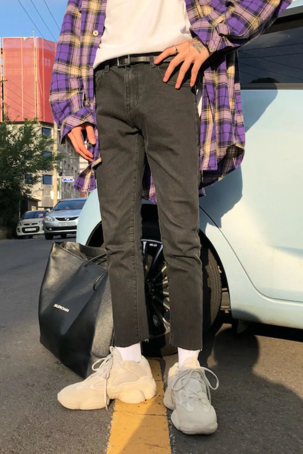 Men's Slim Fit Jeans with Pockets - R - DRESS