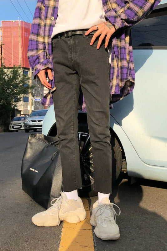 Men's Slim Fit Jeans with Pockets - R - DRESS